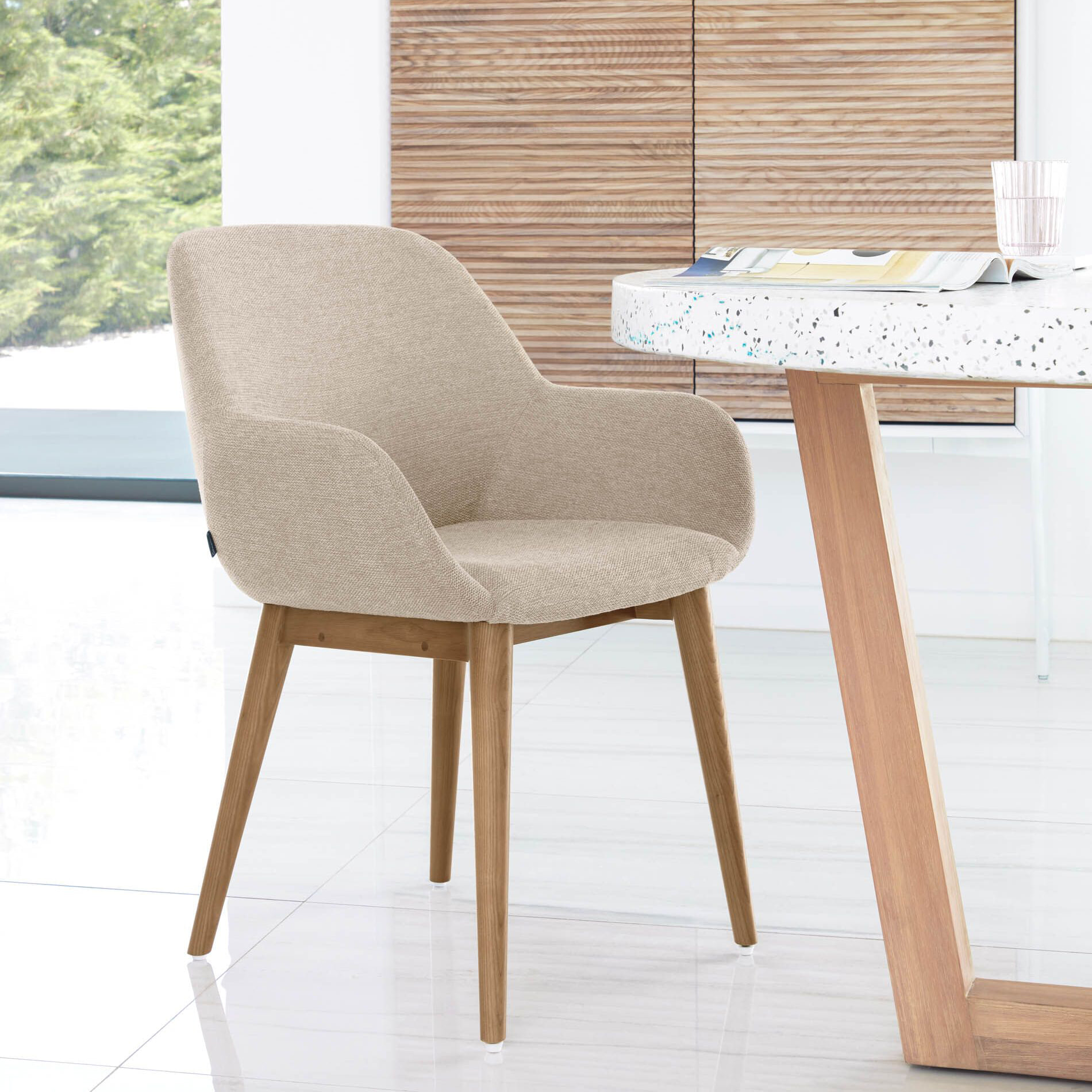 Kave Home Eetkamerstoel Konna - Beige