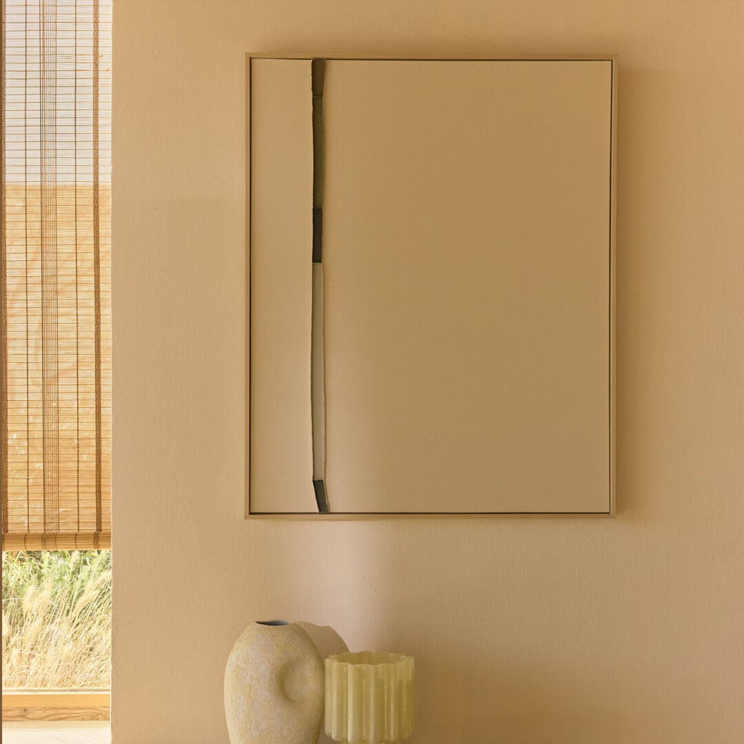 Kave Home Schilderij Deravia 100 x 80cm - Beige