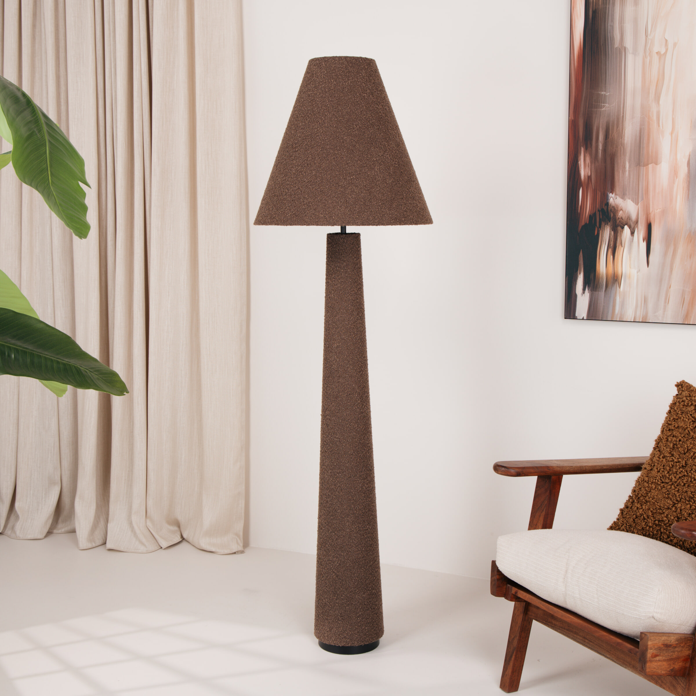 Light & Living Vloerlamp 'Devia' Bouclé, 168cm