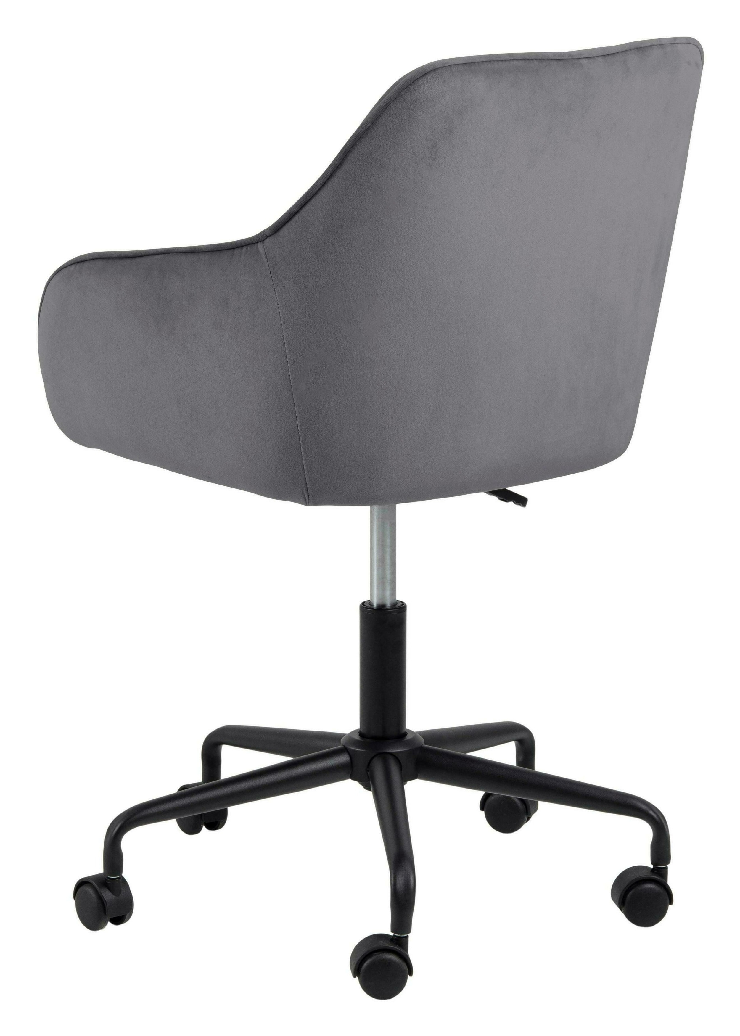 Bendt Bureaustoel 'Loren' Velvet, kleur Dark Grey