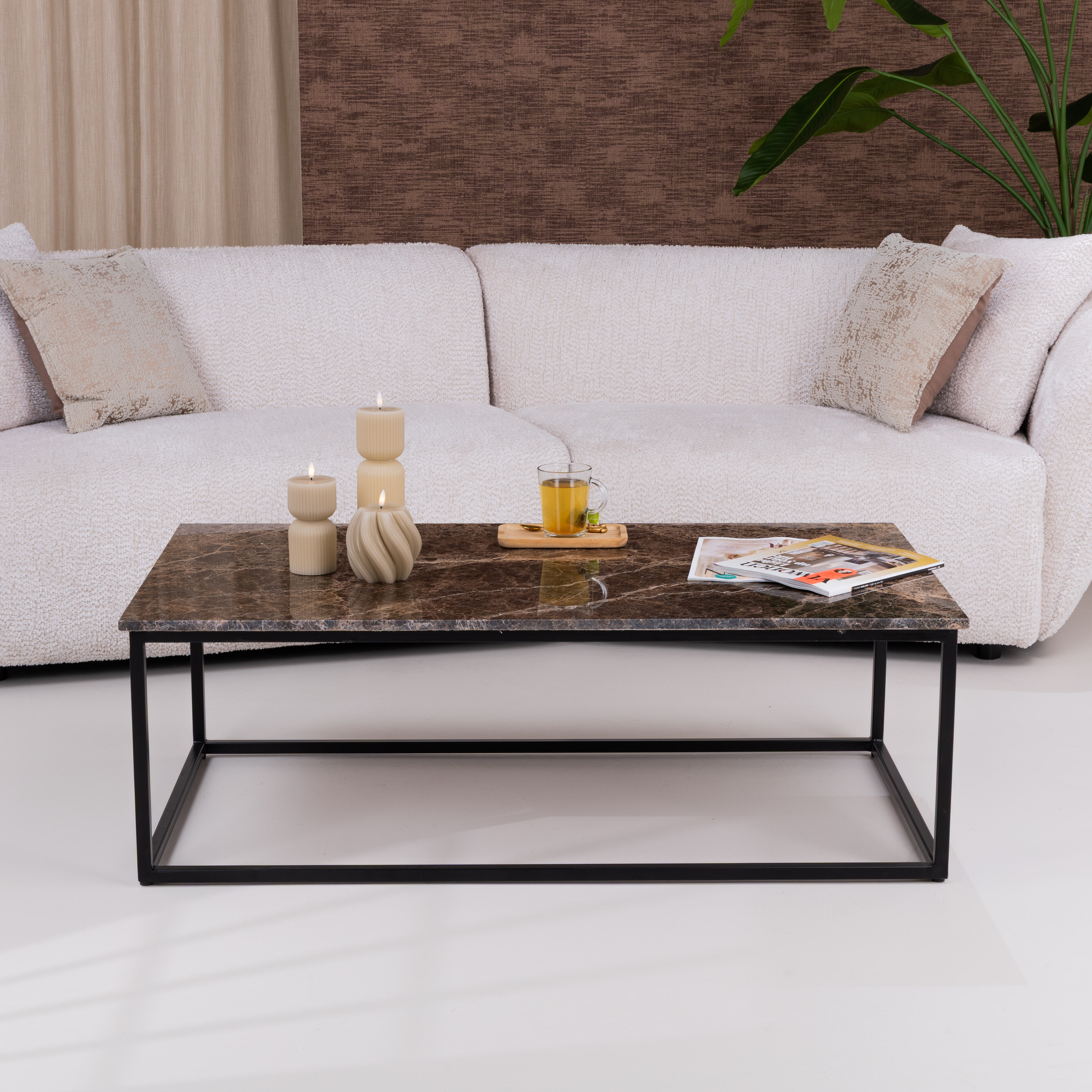Livingfurn Salontafel 'Dion' Marmer Emperador, 120 x 60cm