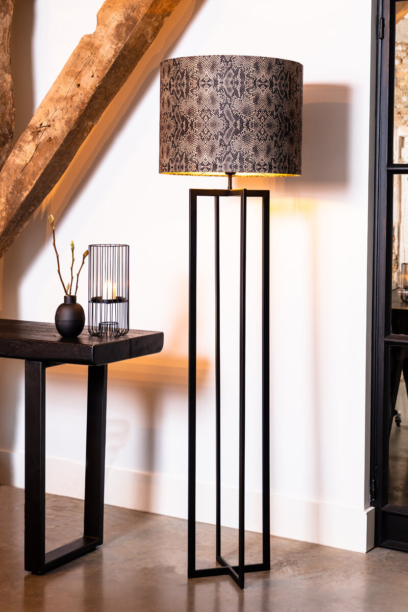 Light & Living Vloerlamp 'Mace' kleur Mat Zwart