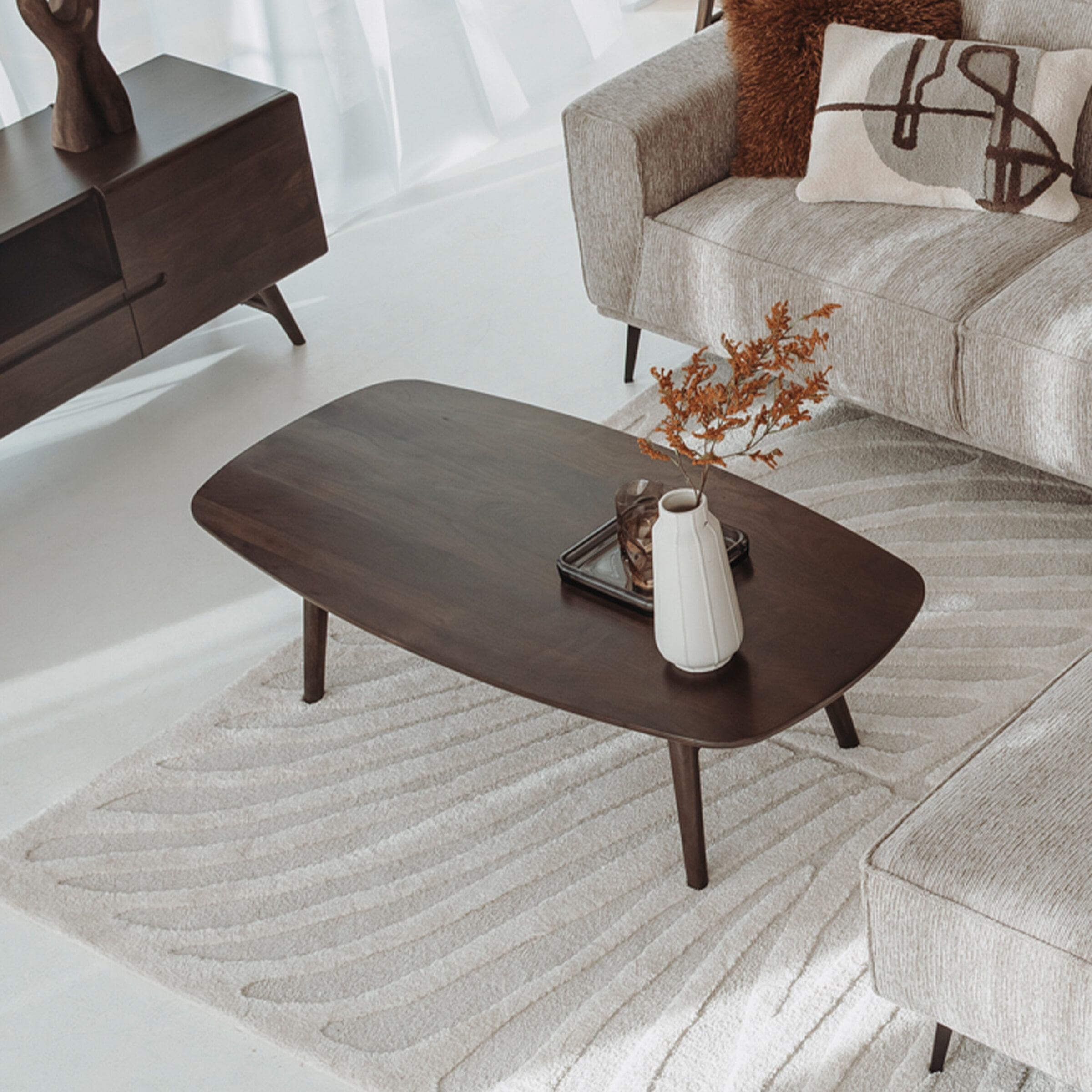 Tower Living Deens Ovale Salontafel 'Aura' Acaciahout, 140 x 70cm