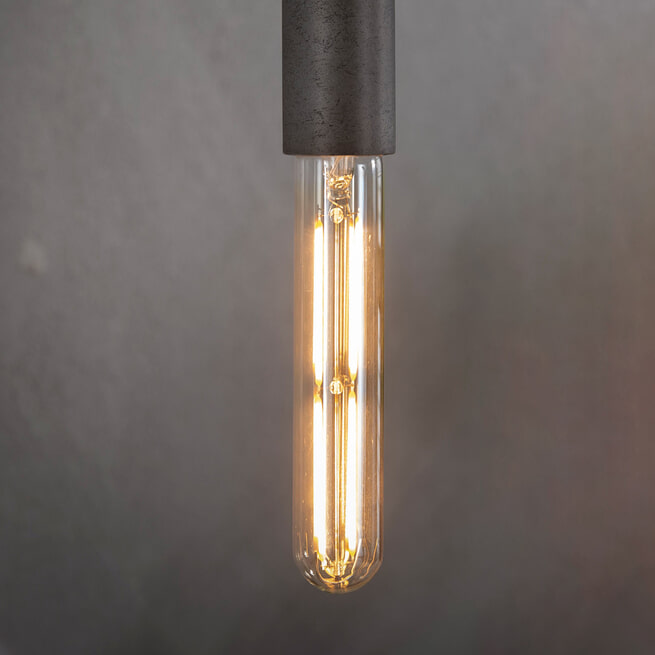 Kooldraadlamp 'Buis' E27 LED 4.5W goldline 18,5cm, dimbaar