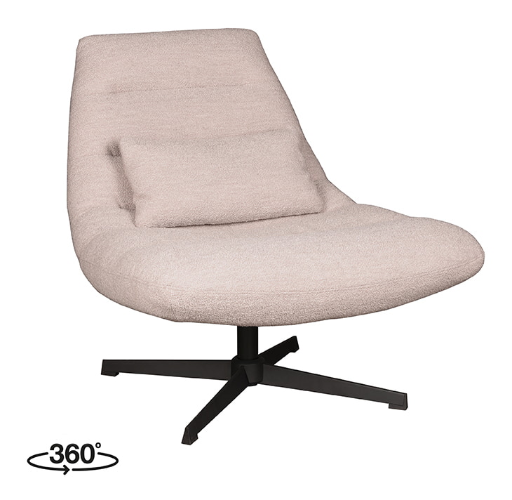 LABEL51 Draaifauteuil 'Nox' Bouclé, kleur Naturel