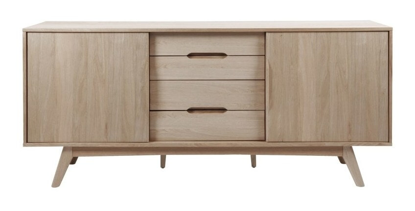 Marte dressoir 2 deuren en 4 lades natuur, wit.