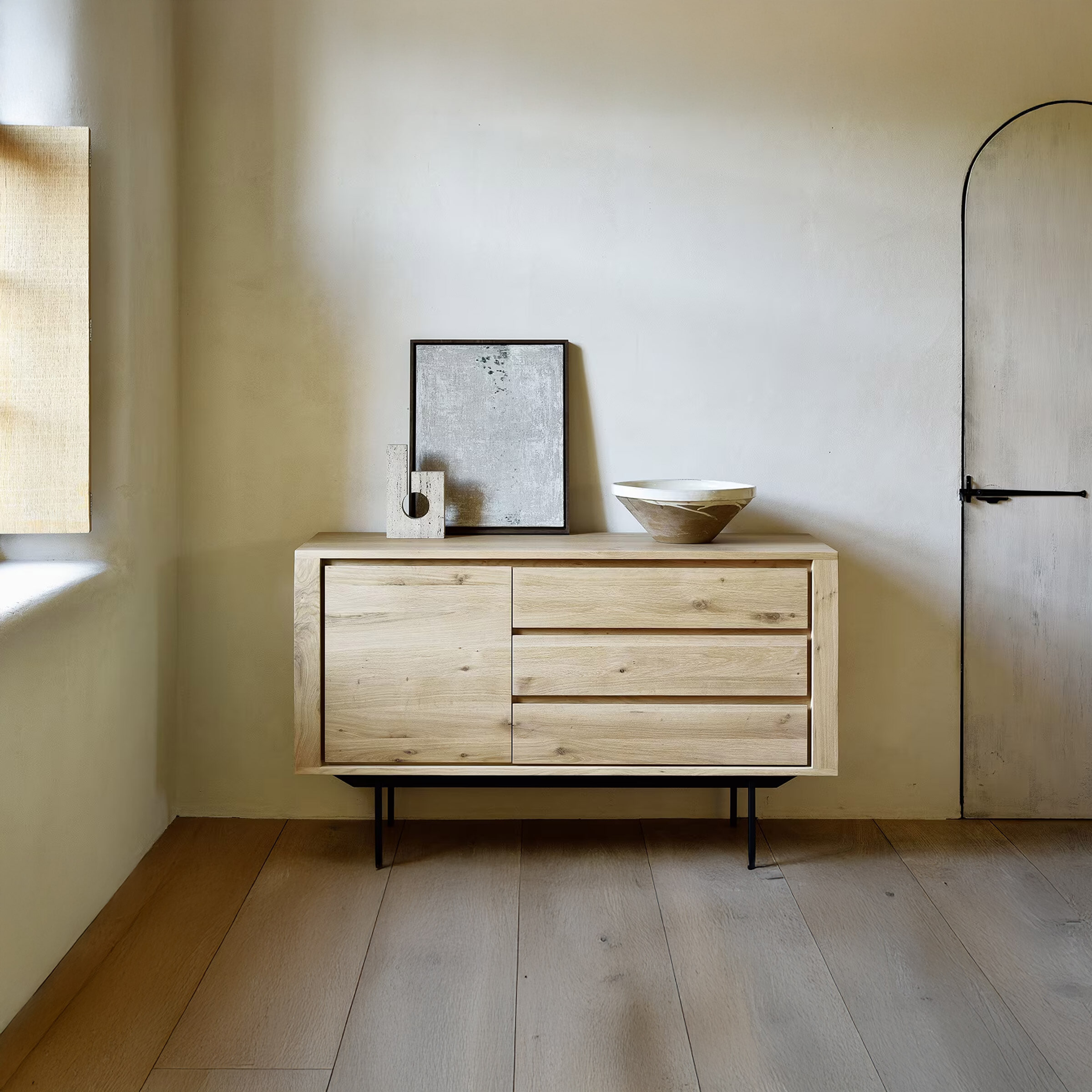 Ethnicraft Dressoir 'Shadow' Geolied Eikenhout