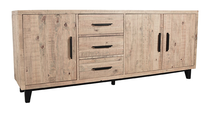LABEL51 Dressoir Lima Grenenhout, 200cm - Naturel