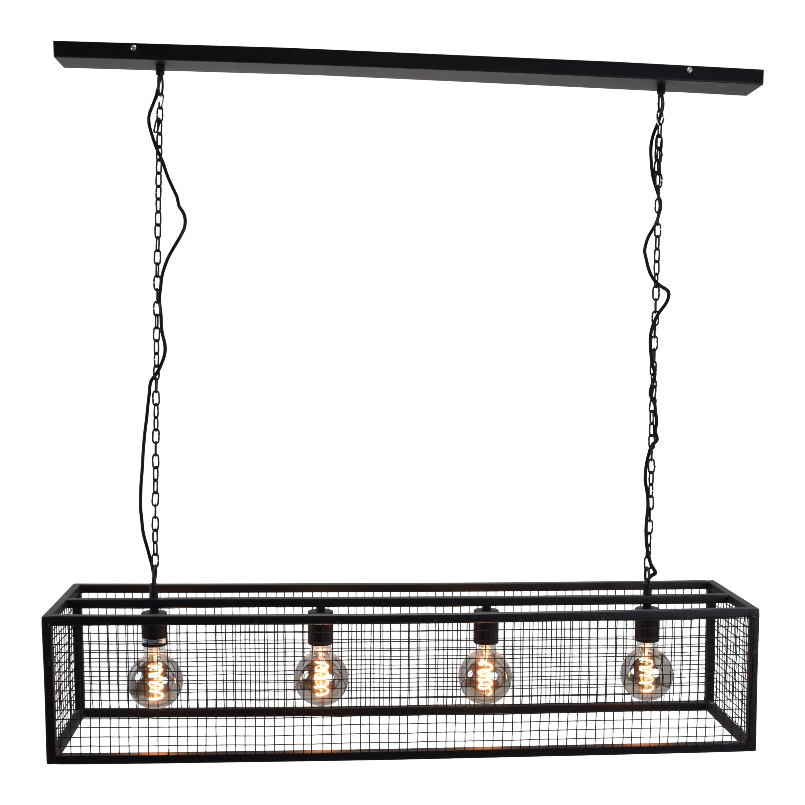 Urban Interiors Hanglamp 'Frame' 4-lamps, kleur Zwart
