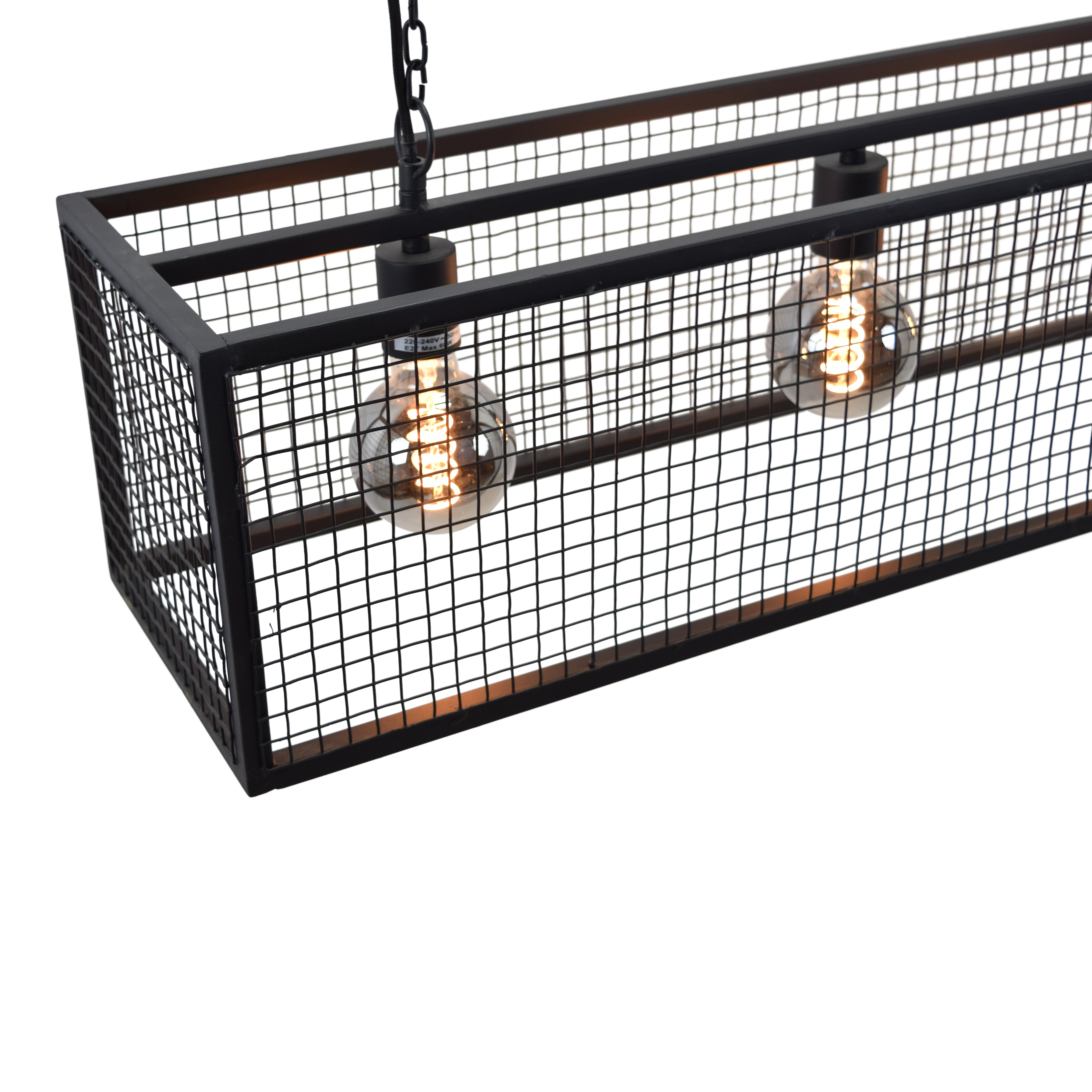 Urban Interiors Hanglamp 'Frame' 4-lamps, kleur Zwart
