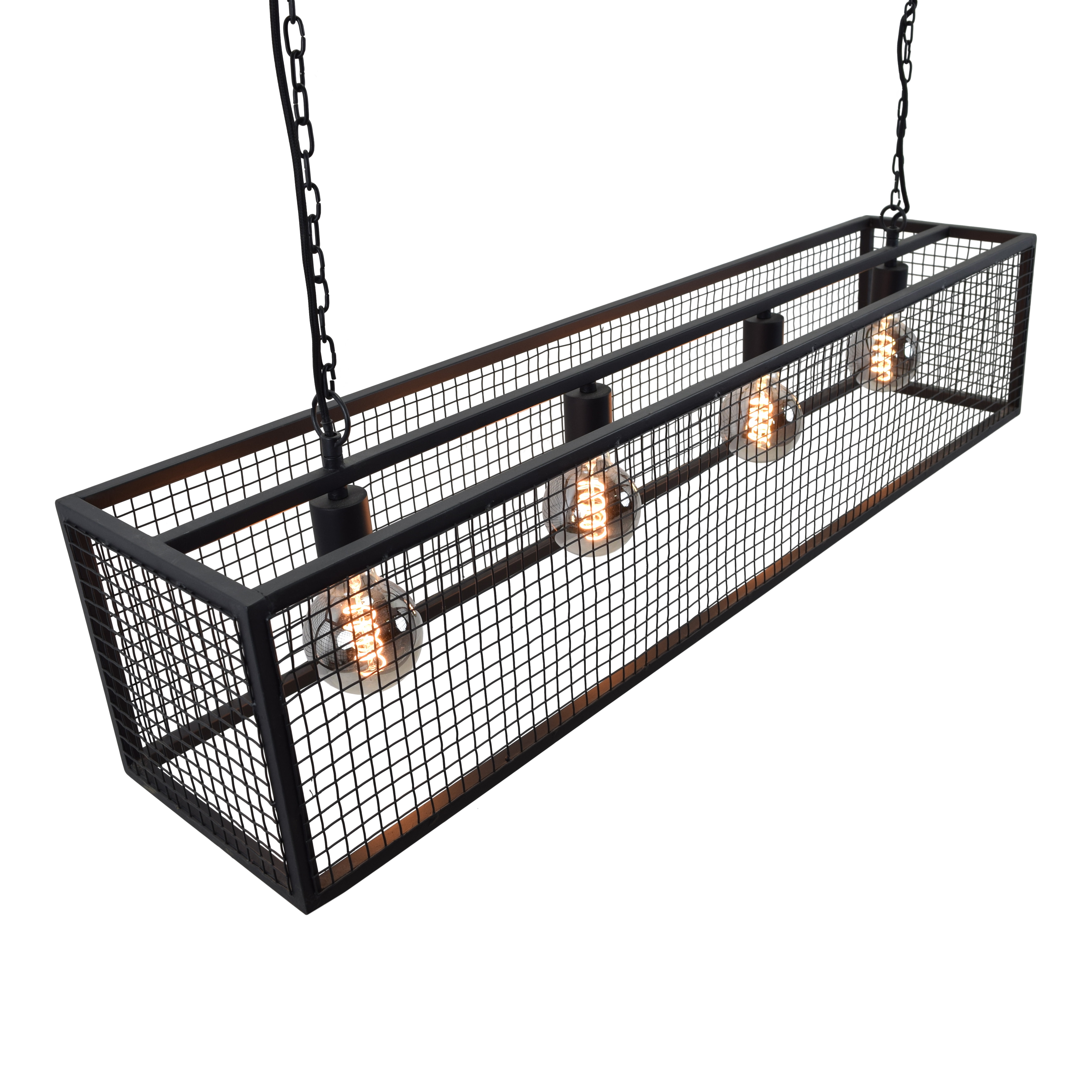 Urban Interiors Hanglamp 'Frame' 4-lamps, kleur Zwart