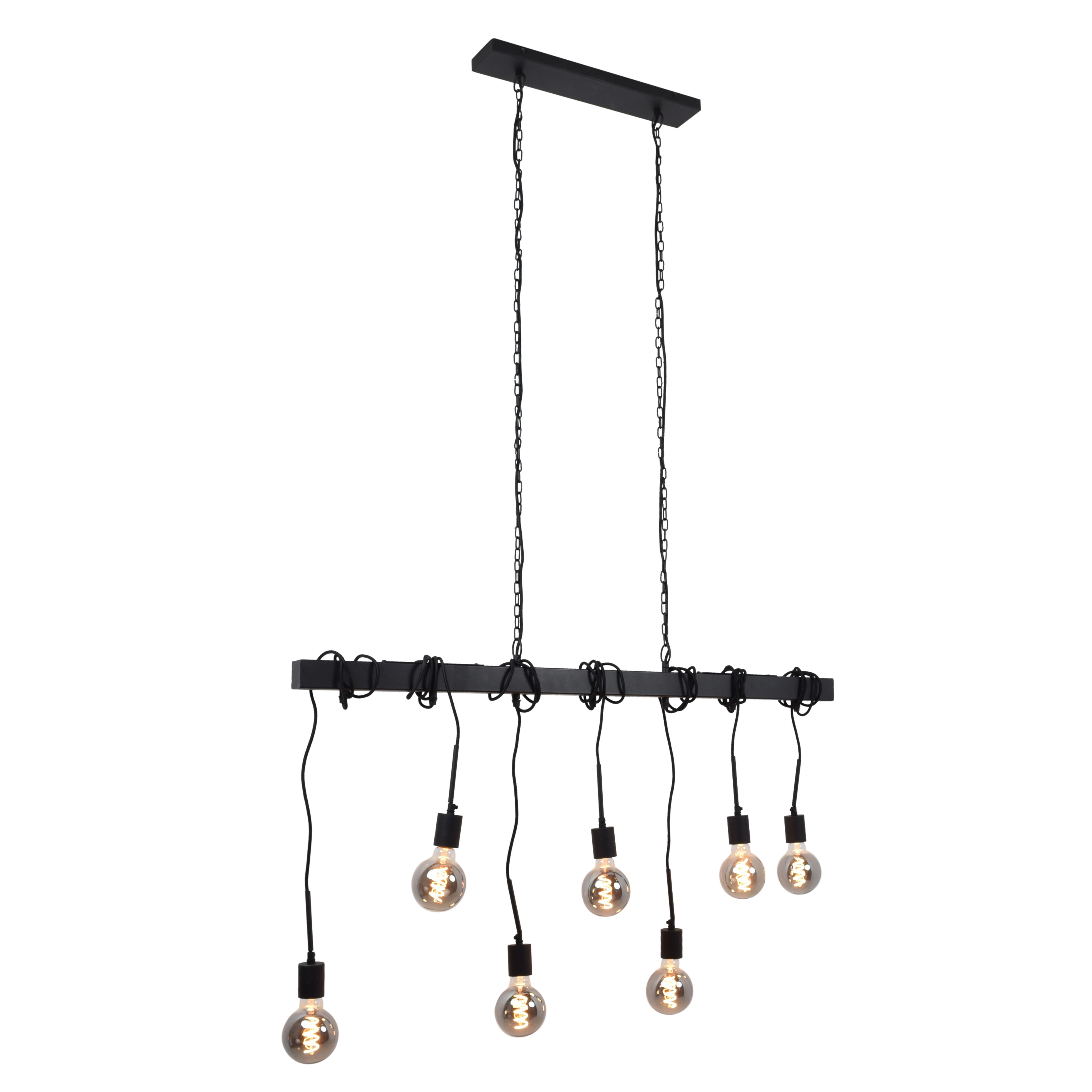 Urban Interiors hanglamp 'Blox 7-lichts (120x10x150)', kleur Zwart