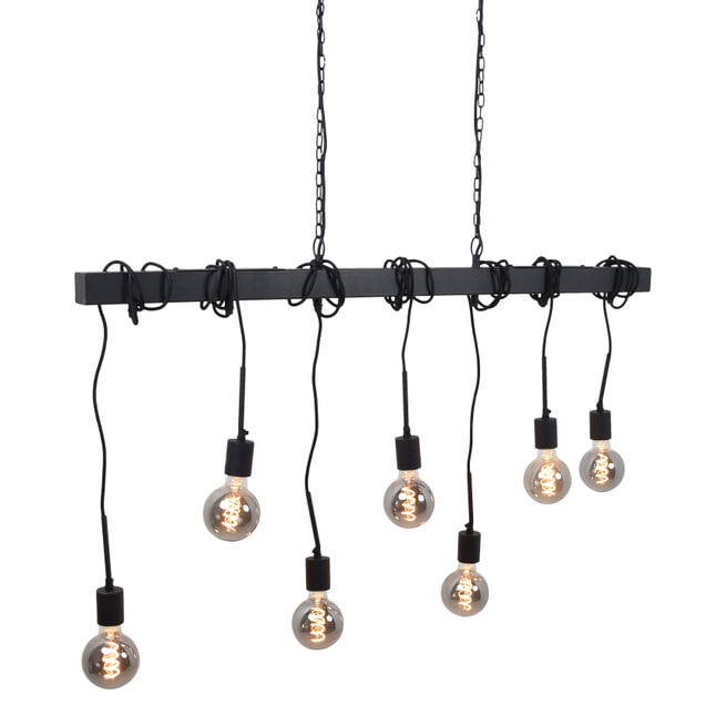 Urban Interiors hanglamp 'Blox 7-lichts (120x10x150)', kleur Zwart