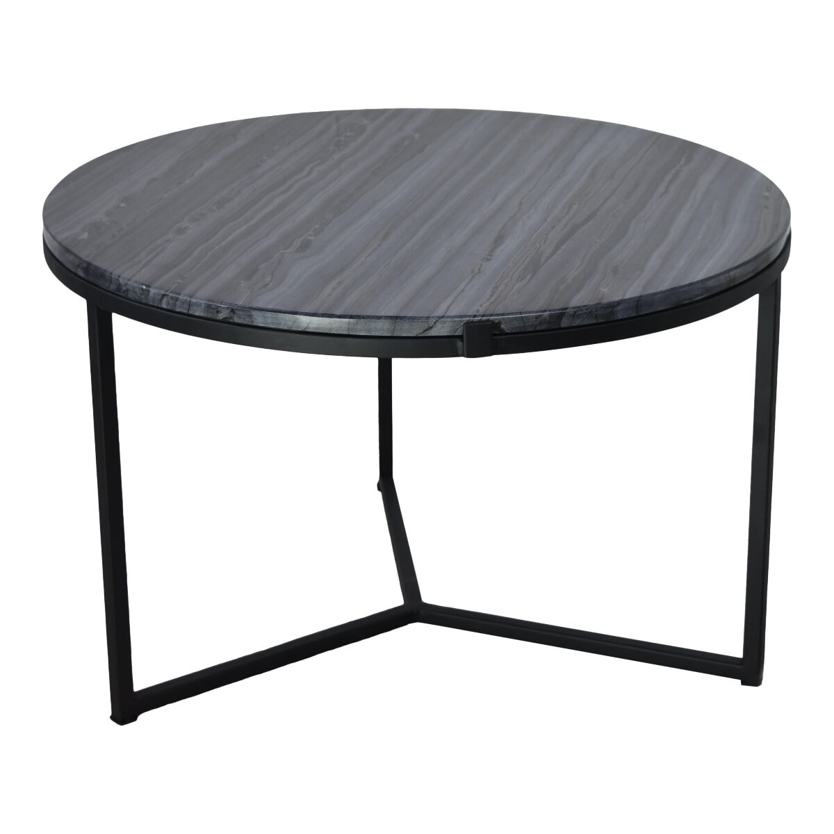 Urban Interiors Bijzettafel 'Loft 42' Marmer, Ø60cm, kleur Zwart