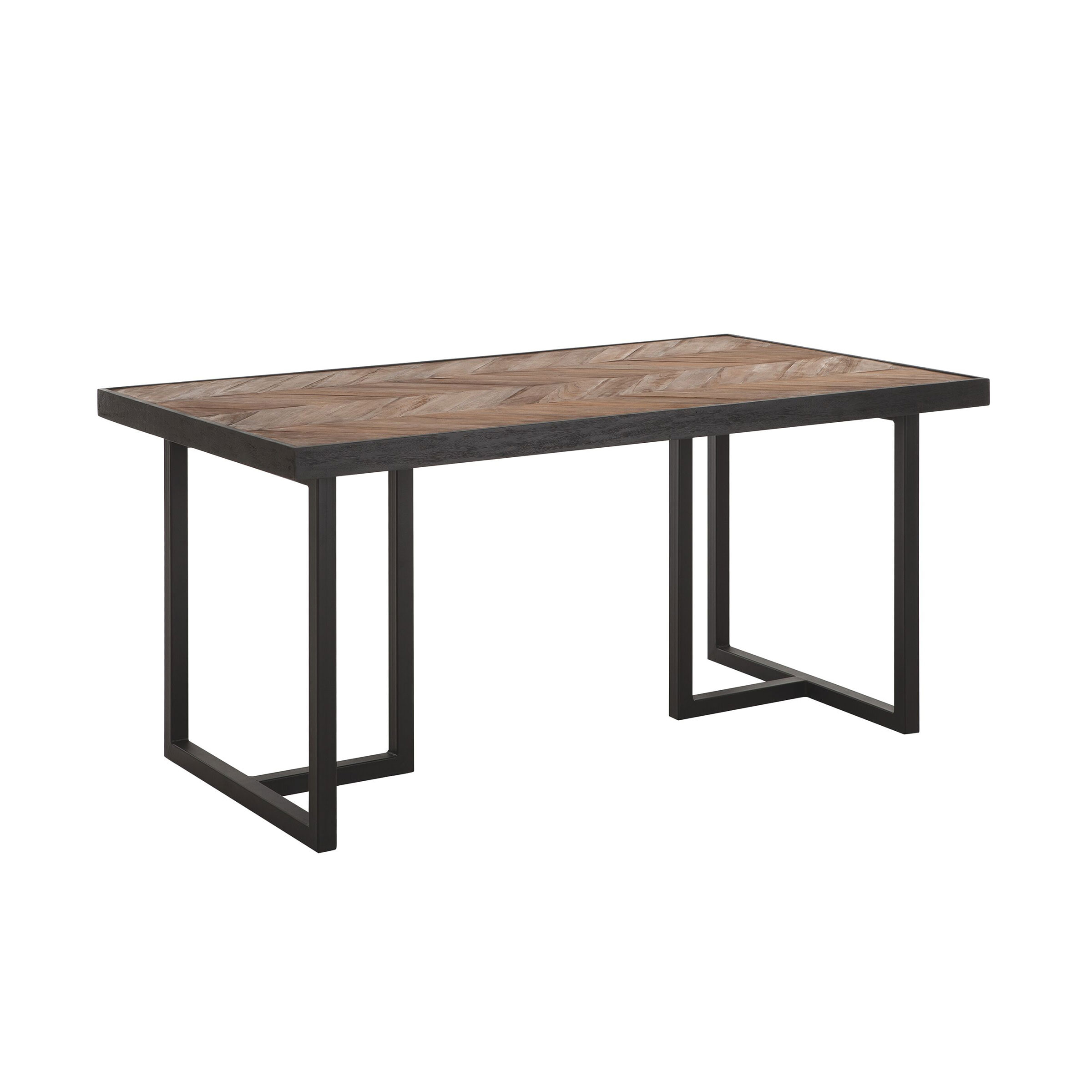 DTP Home Eettafel 'Criss Cross' Visgraat, Hout en staal
