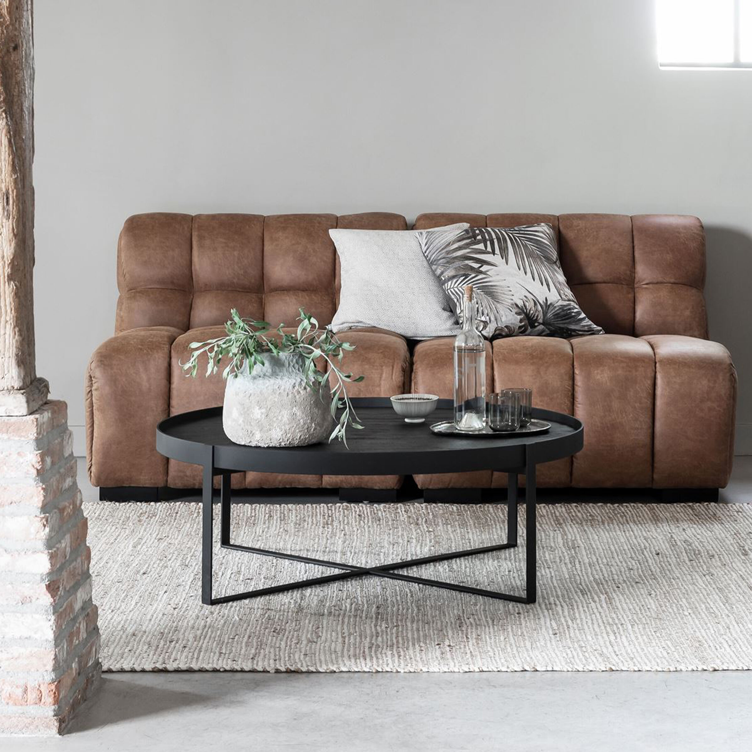 DTP Home Salontafel 'Pluto' Teakhout, kleur zwart