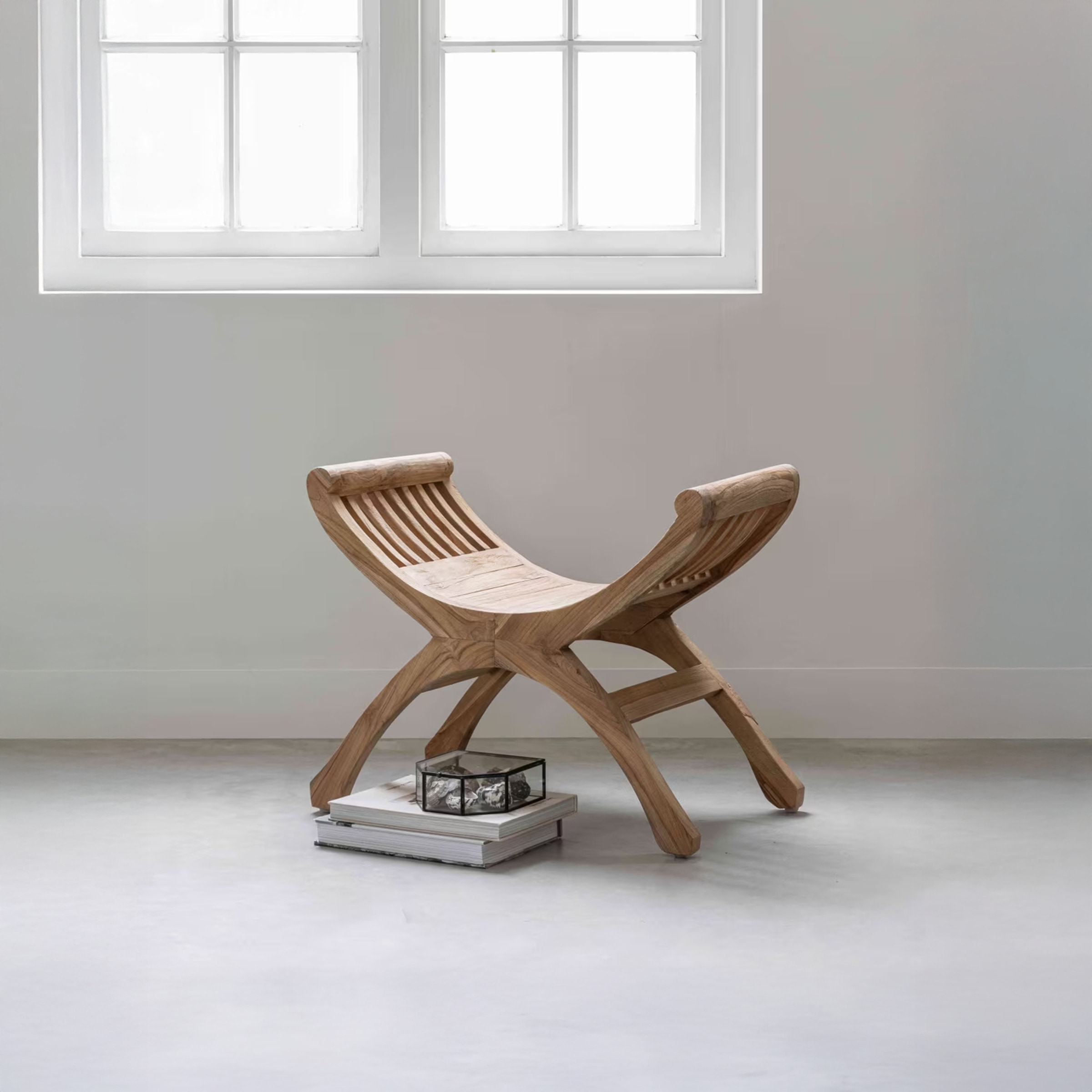 MUST Living Kruk Cleopatra Teakhout, 53cm - Bruin