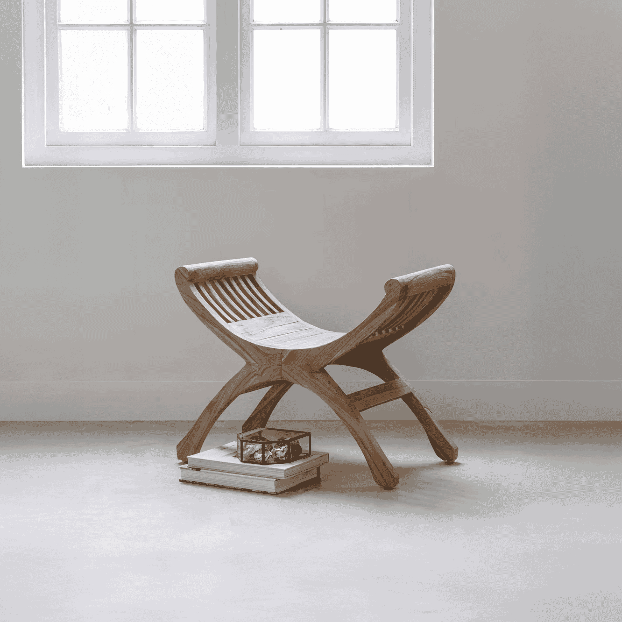 MUST Living Kruk 'Cleopatra' Teakhout, 53cm