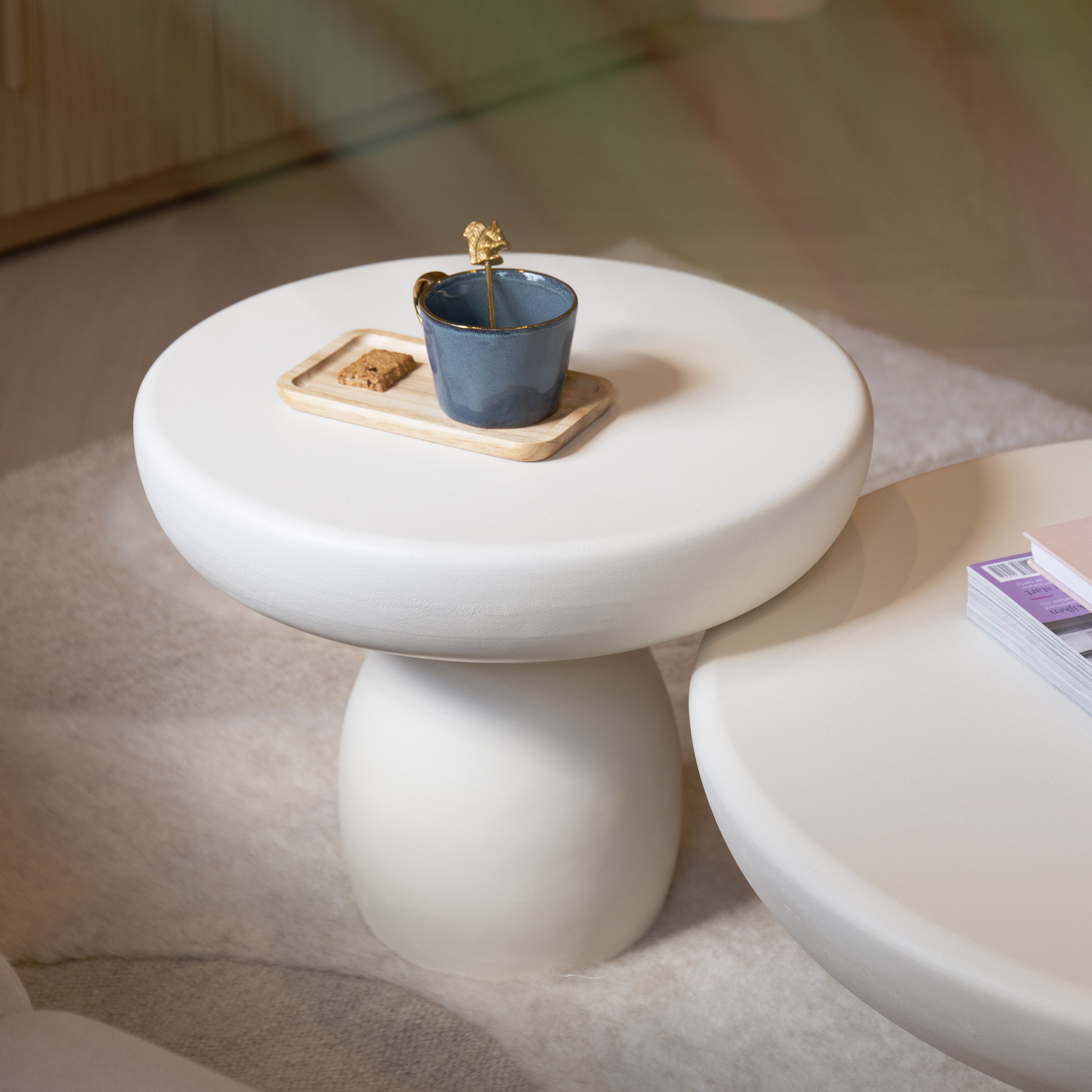 Sohome Ronde Salontafel Jake Beton, 50cm - Beige