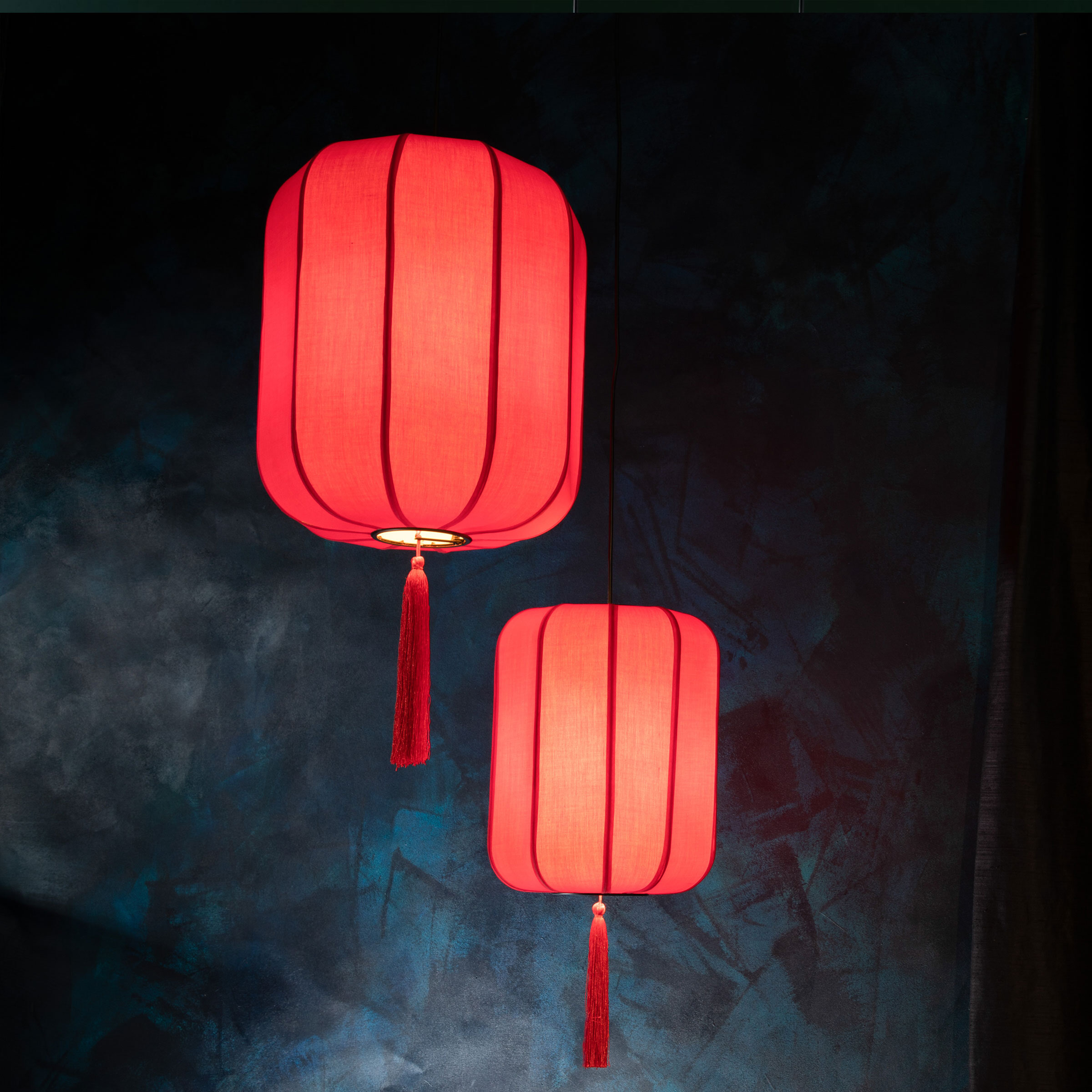 Dutchbone Hanglamp 'Suoni' 40cm, kleur Rood Dutchbone Hanglamp 'Suoni' 40cm, kleur Rood