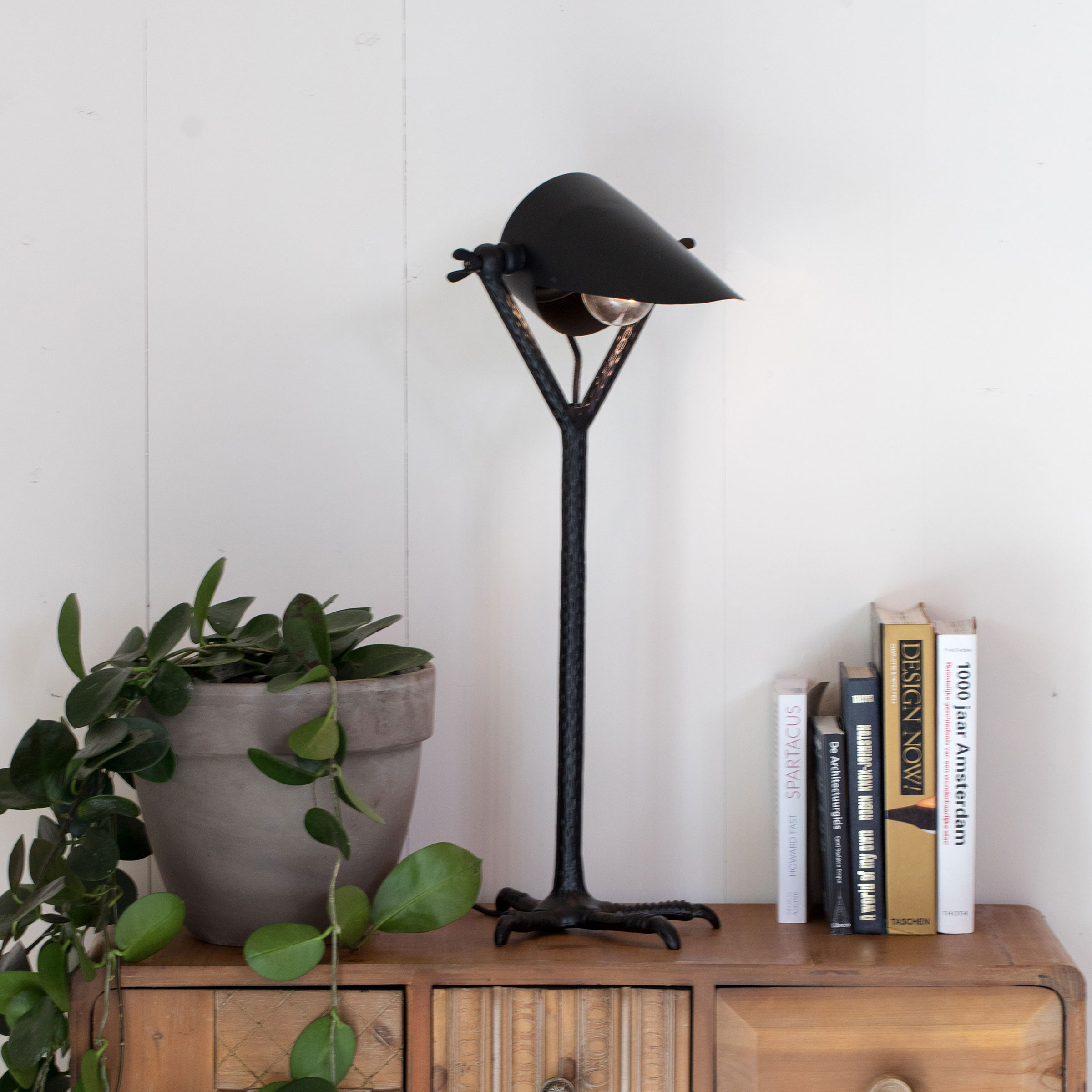 Dutchbone Tafellamp 'Falcon' 62cm, kleur Zwart