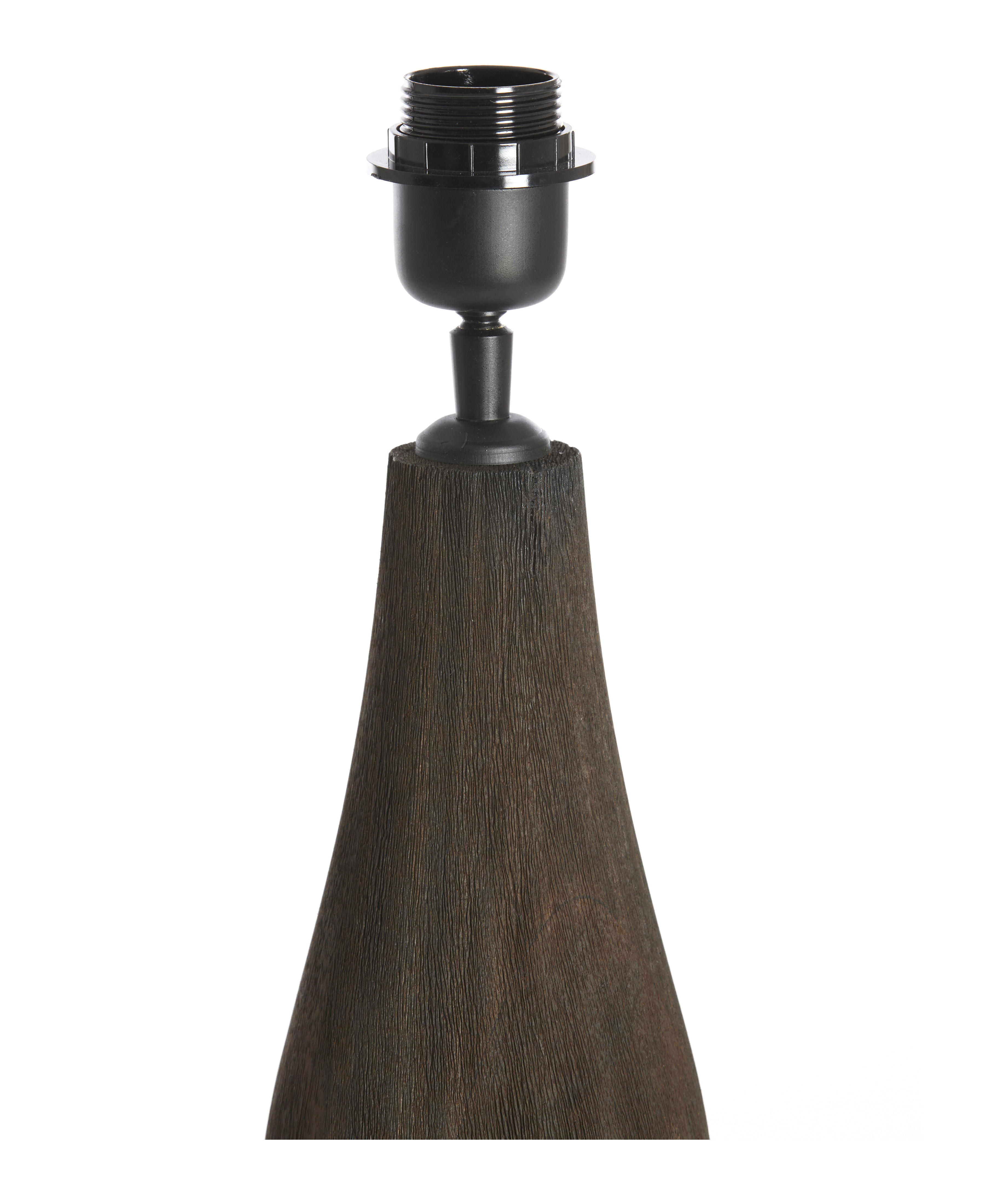 Light & Living Tafellamp 'Trapino' Mangohout, 42cm, kleur Mat Donkerbruin (excl. kap)