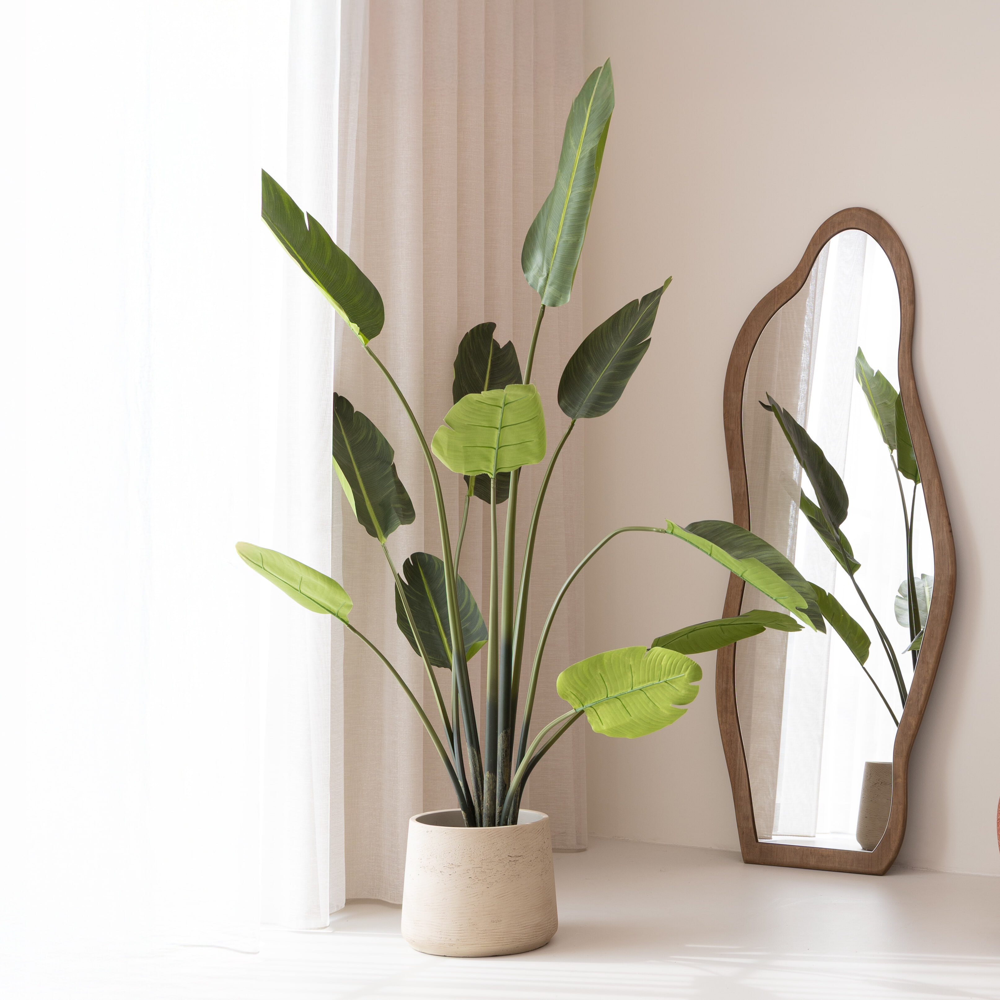 By-Boo Kunstplant Strelitzia 220cm hoog - Groen