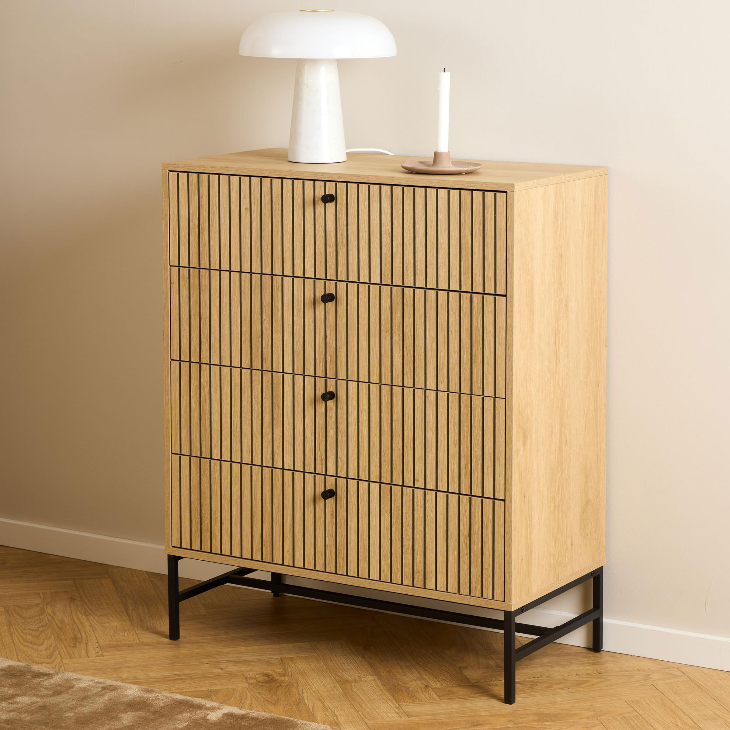 Bendt Ladekast 'Davon' Eikenlook, Met 4 laden