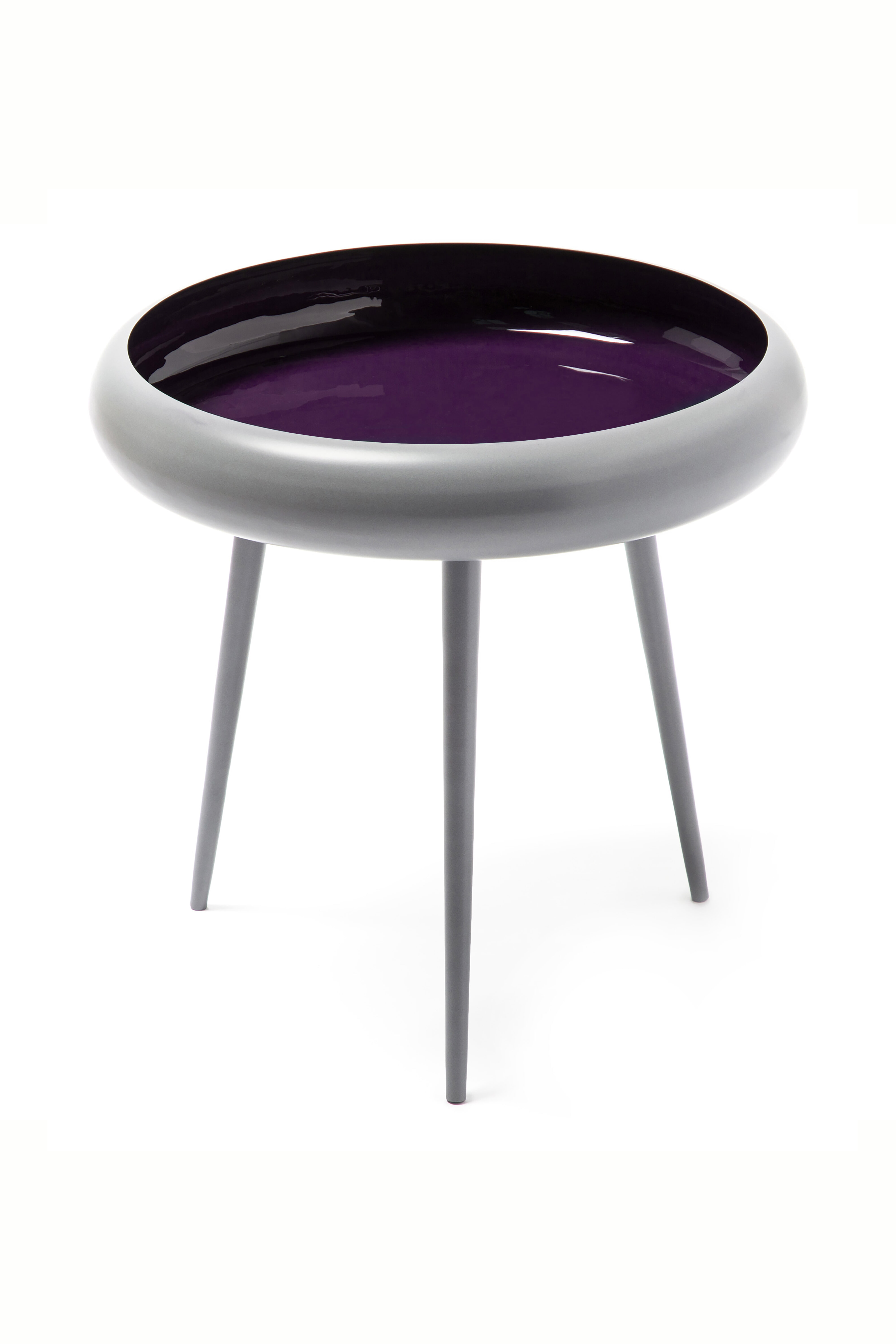 Kayoom Bijzettafel 'Kust' kleur Grijs / Pruim, 39cm Kayoom Bijzettafel 'Kust' kleur Grijs / Pruim, 39cm