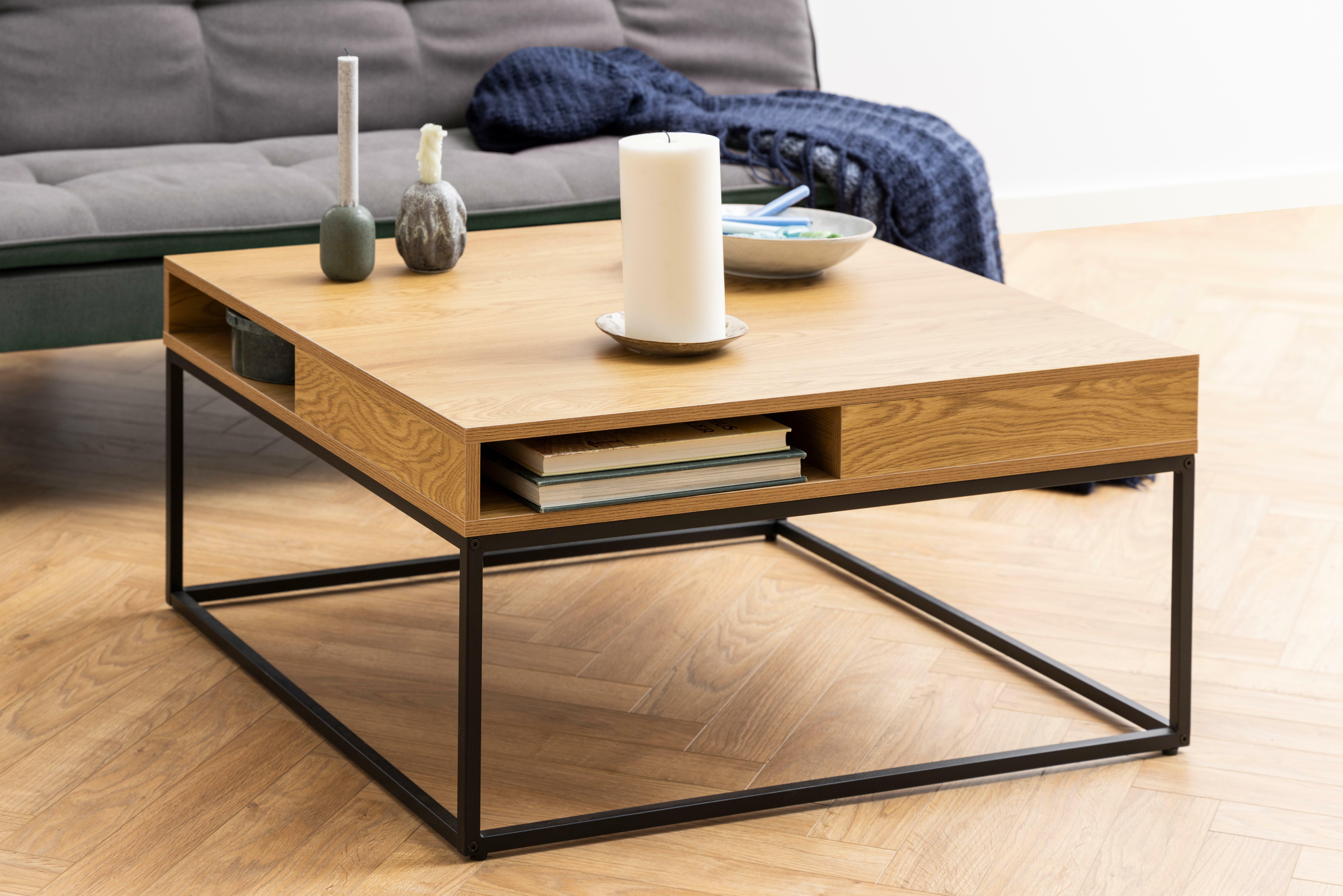 Bendt Salontafel 'Nightingale' EIken, 80 x 80cm, kleur Naturel