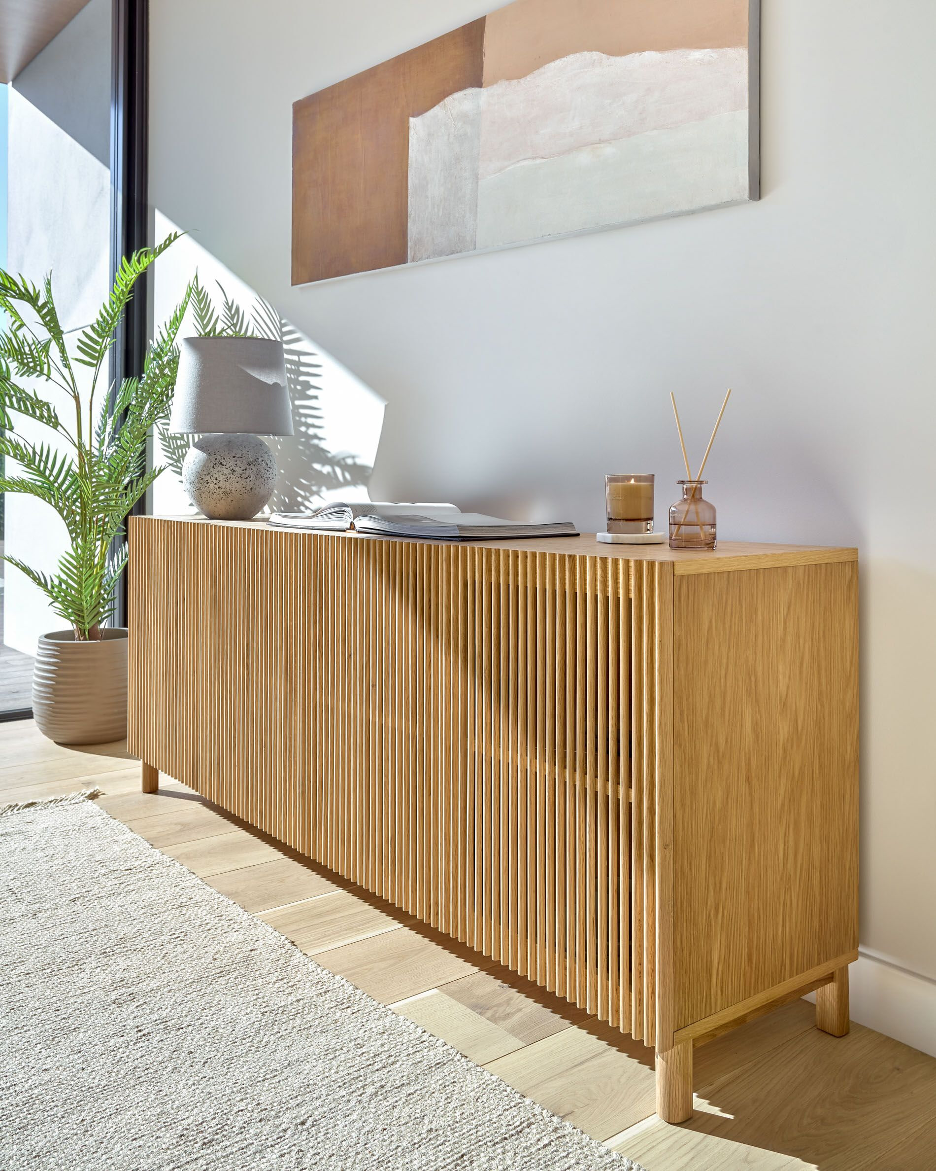 Kave Home Dressoir 'Beyla' Eikenhout, 180cm, kleur Naturel