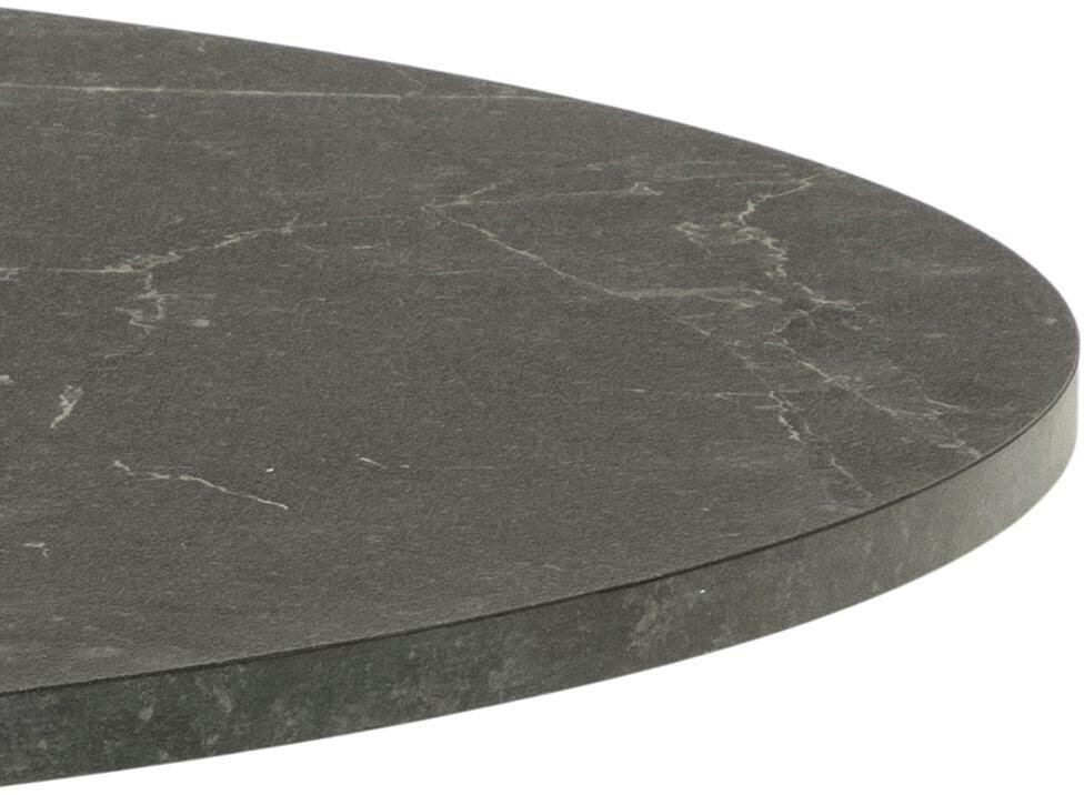 Bendt Ronde Eettafel 'Ivana' Marmerprint, Ø110cm, kleur Zwart