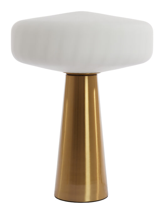 Light & Living Tafellamp 'Pleat' Glas, 53cm, kleur Mat Wit