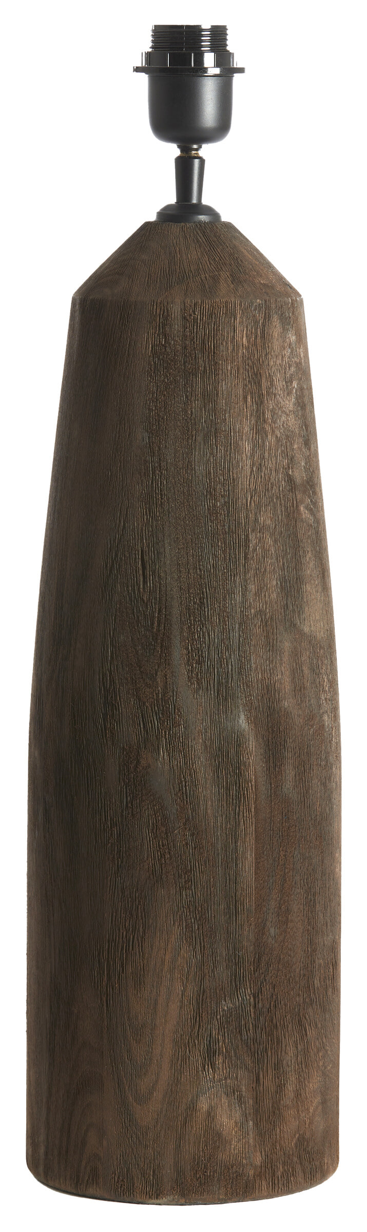 Light & Living Tafellamp 'Trapani' Mangohout, 45cm, kleur Mat Donkerbruin (excl. kap)