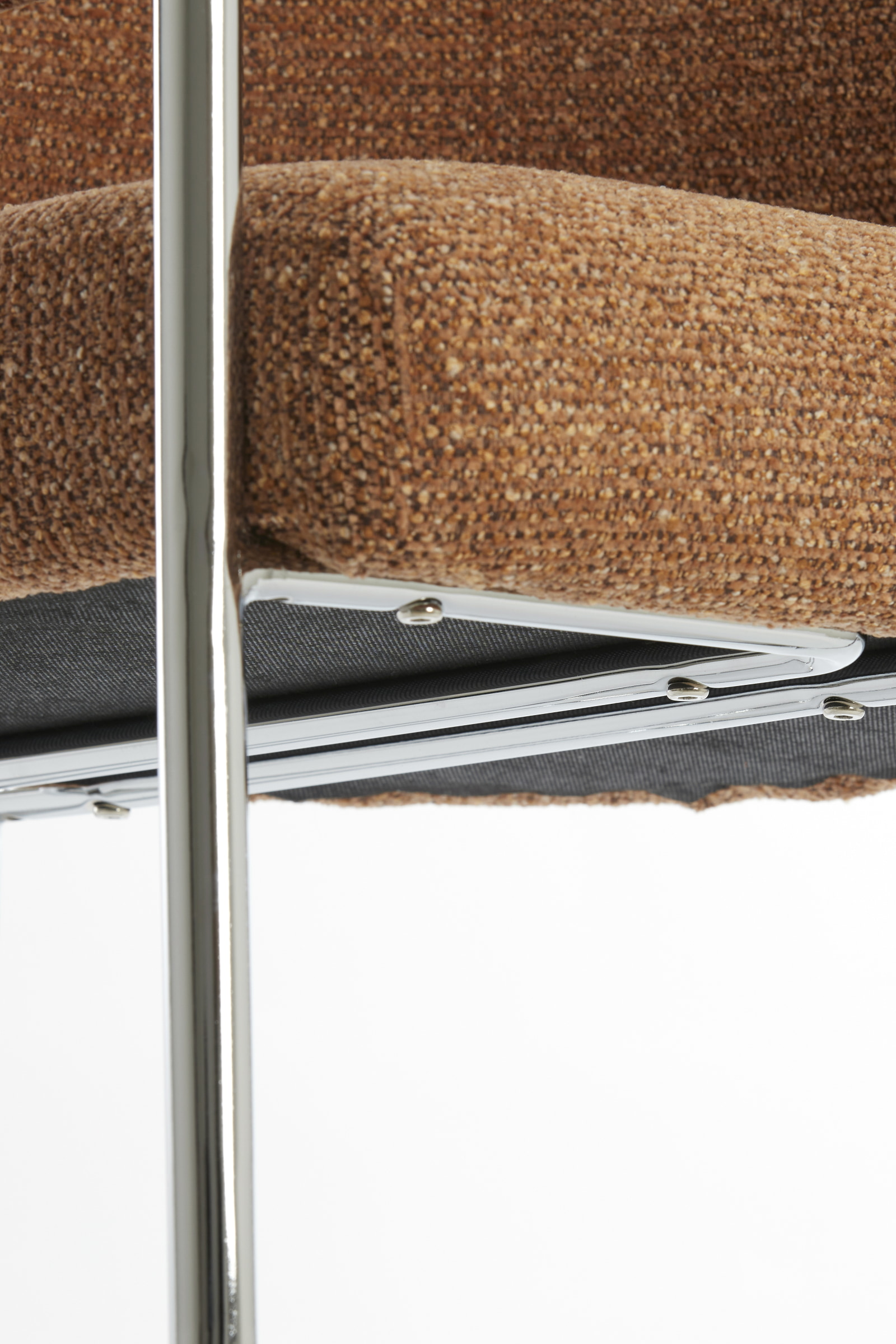 Light & Living Eetkamerstoel 'Adante' Buisframe chroom, kleur Caramel