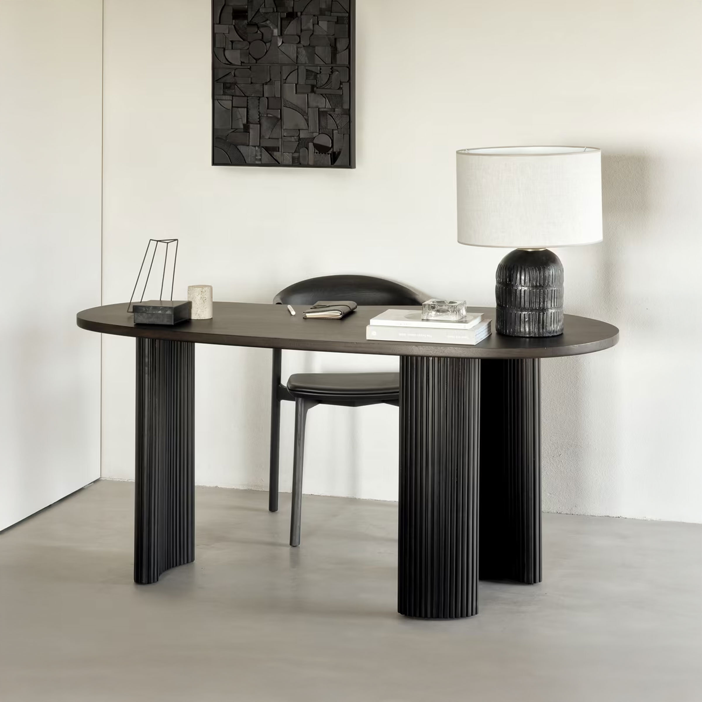 Ethnicraft Organisch Bureau 'Boomerang' Gevernist Mahoniehout