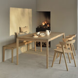 Ethnicraft Eettafel 'Bok' Geolied Eikenhout, 140 x 80cm