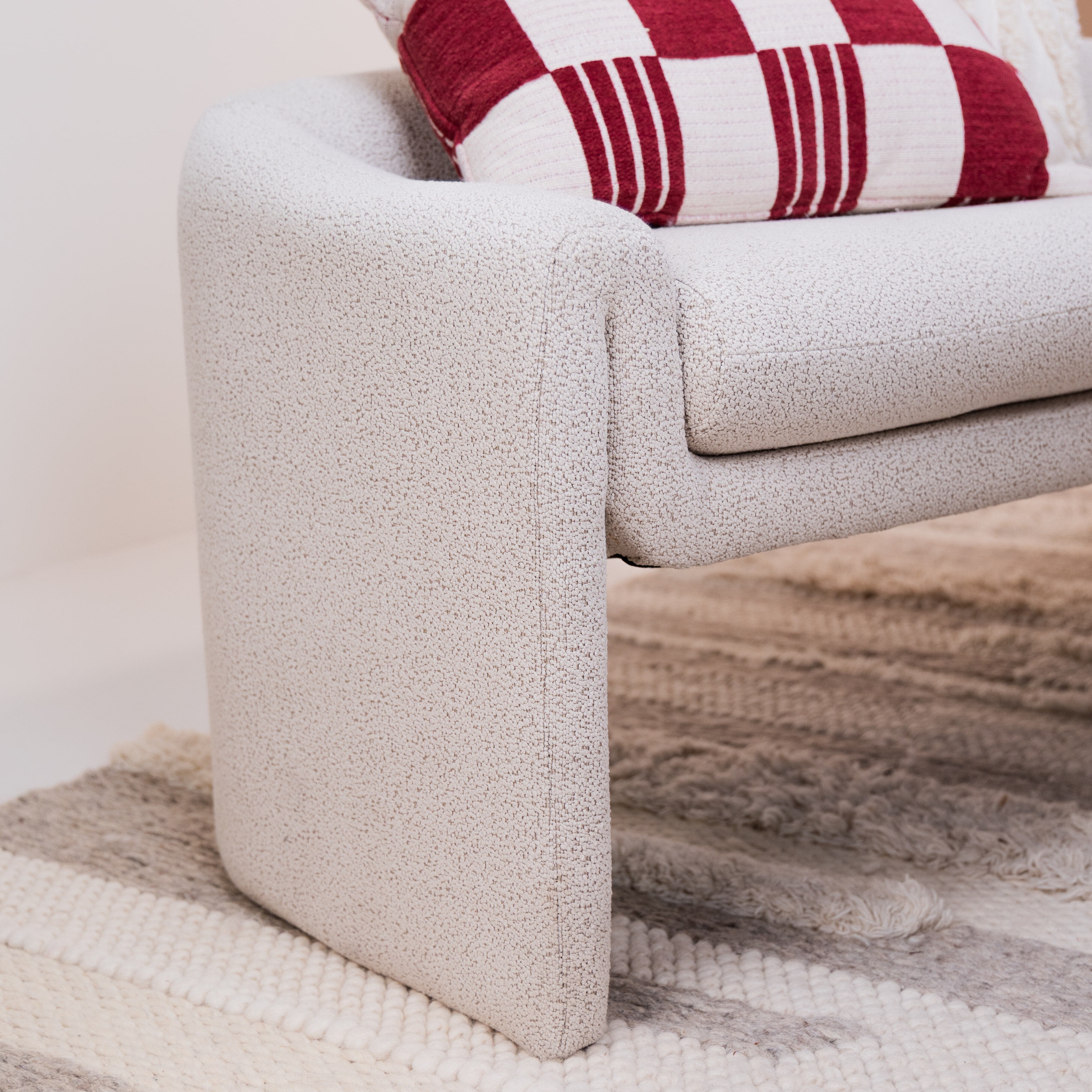 WOOOD Eetkamerbank 'Zone' Geweven, 160cm, kleur Beige