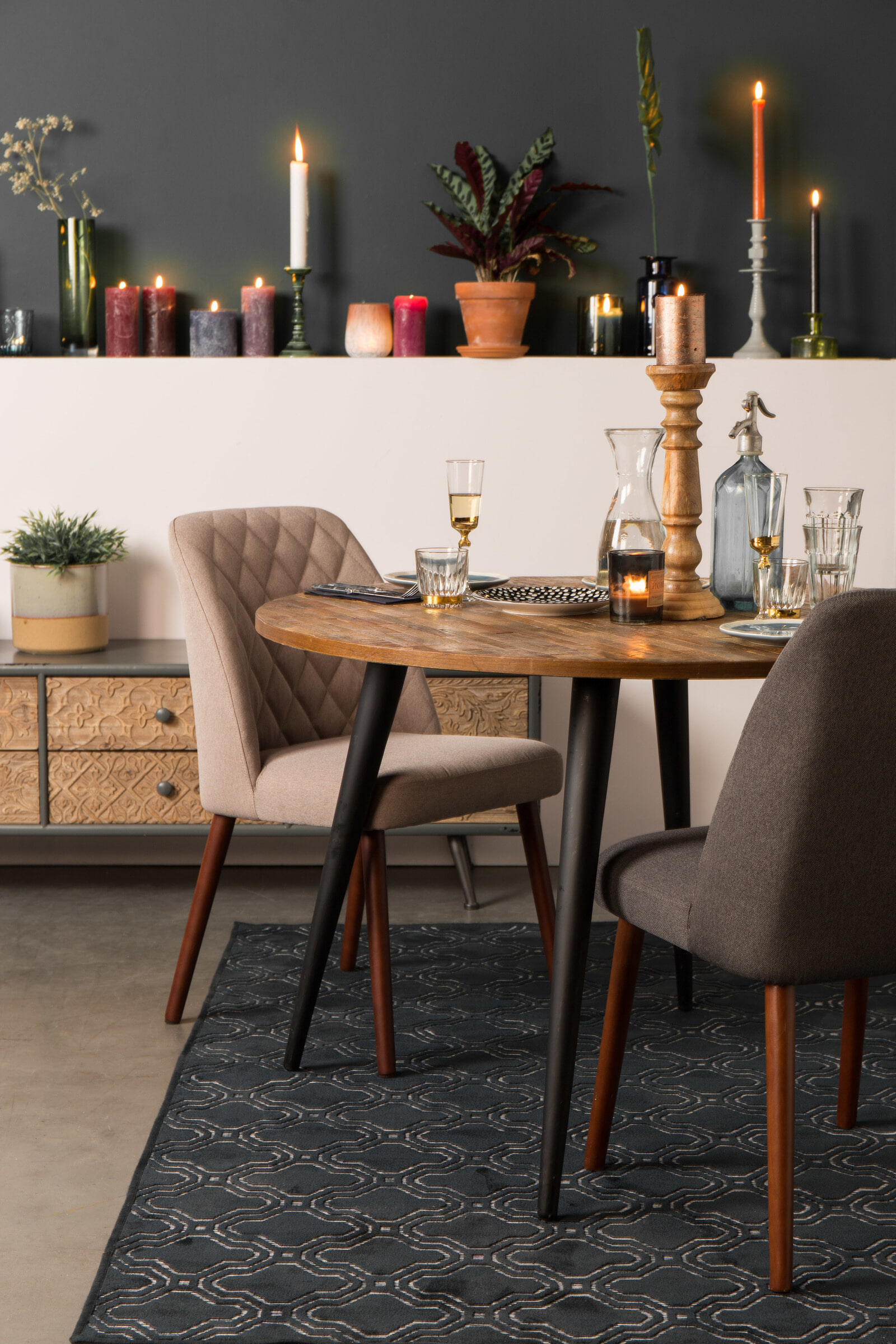 Eetkamerstoel 'Amir', kleur Antraciet