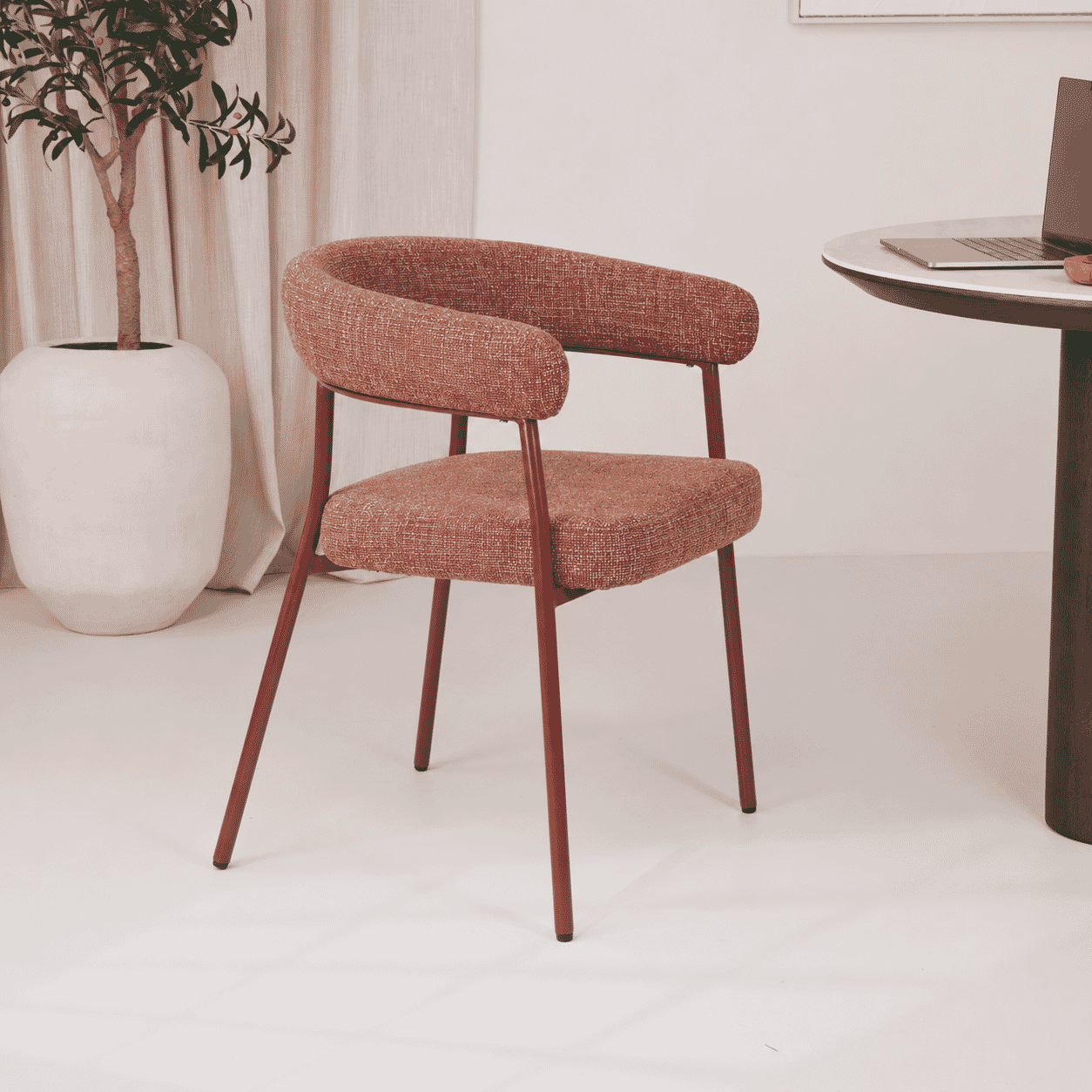 By-Boo Eetkamerstoel 'Yovi' kleur Burgundy