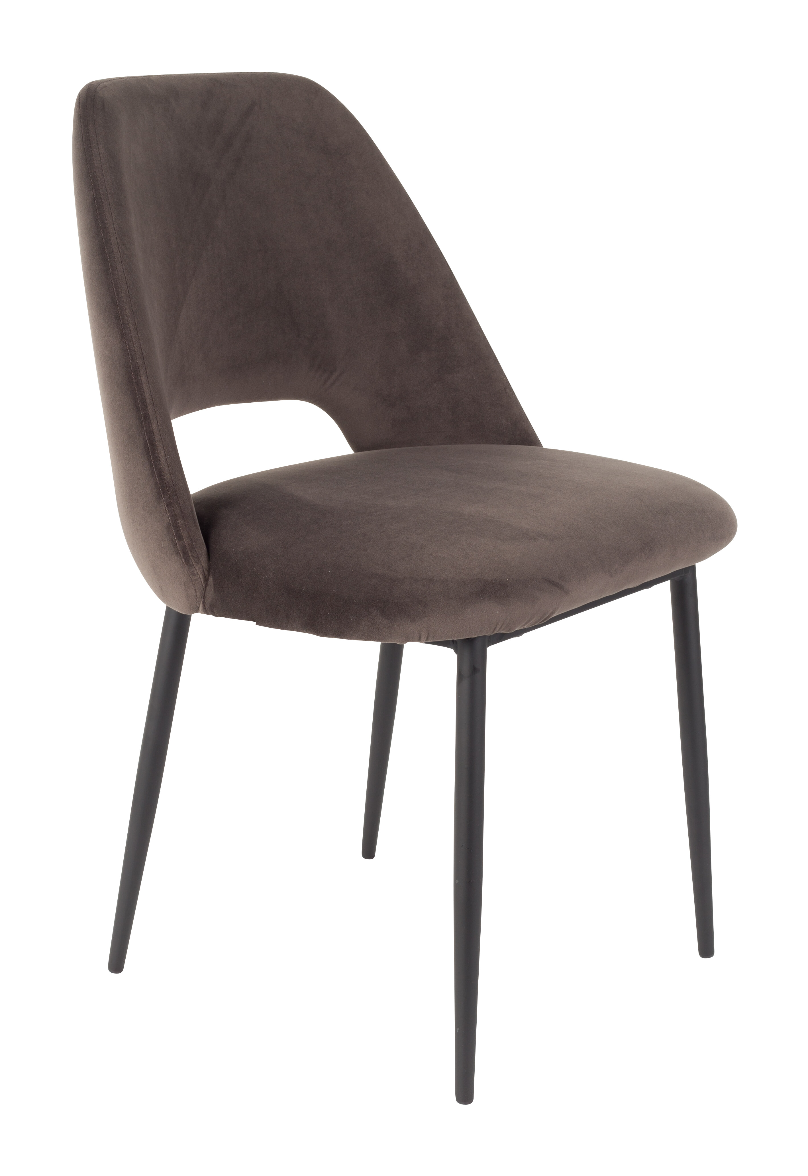 ZILT Eetkamerstoel 'Cinderella Velvet', kleur donkergrijs