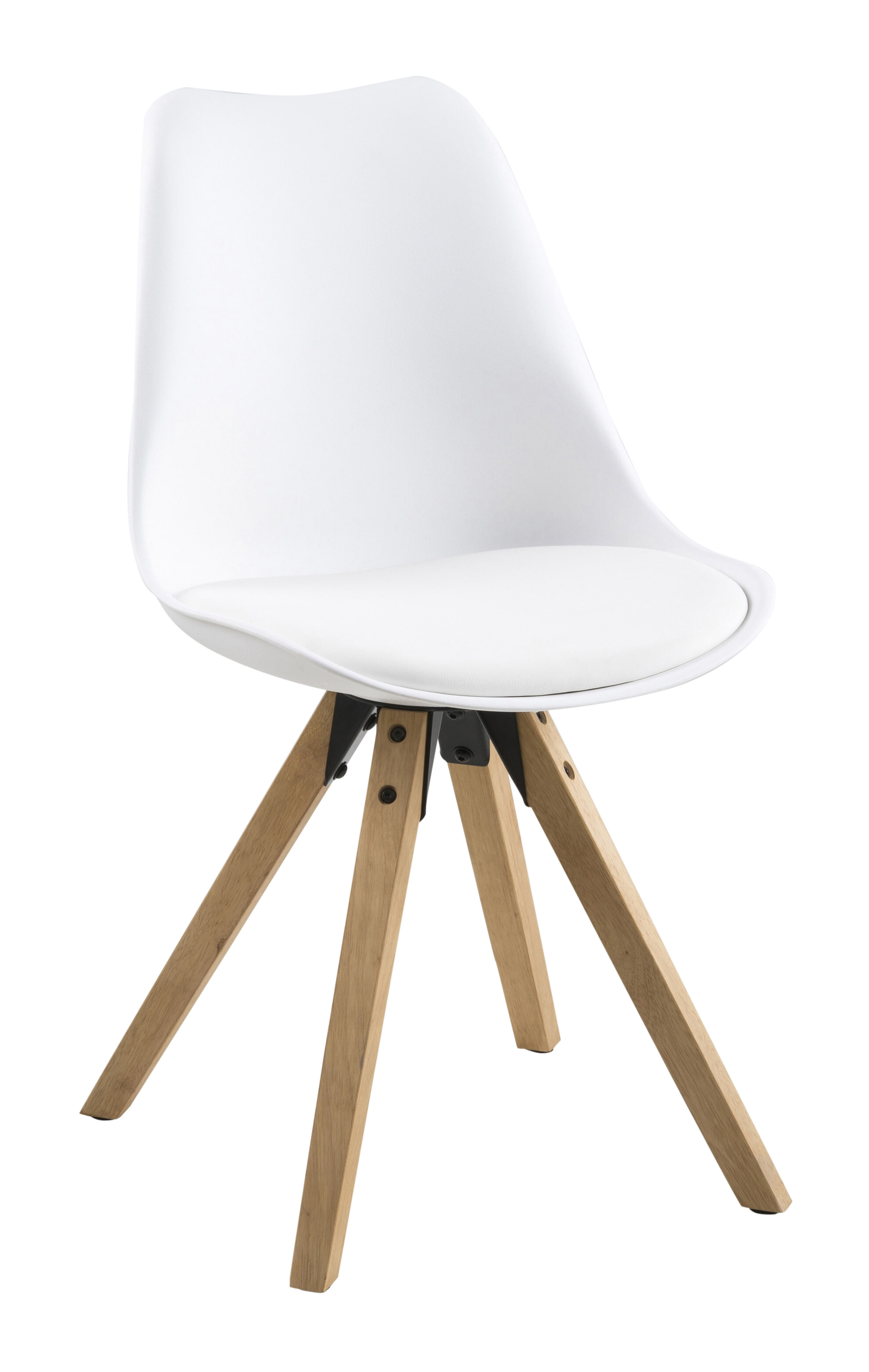 Eetkamerstoel / kuipstoel 'Lærke', kleur Wit