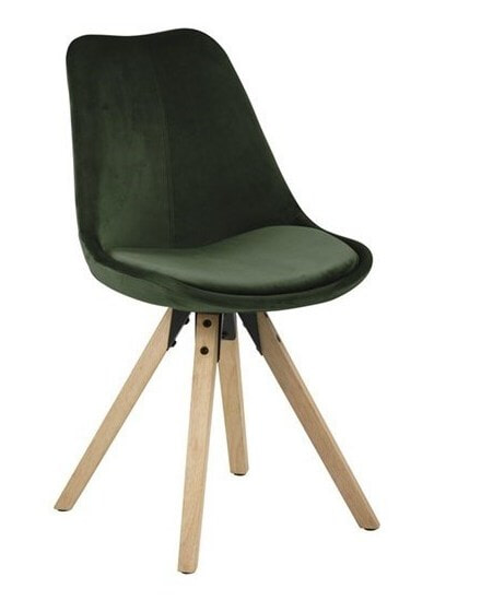 Eetkamerstoel 'Lærke' Velvet, kleur Groen Eetkamerstoel 'Lærke' Velvet, kleur Groen