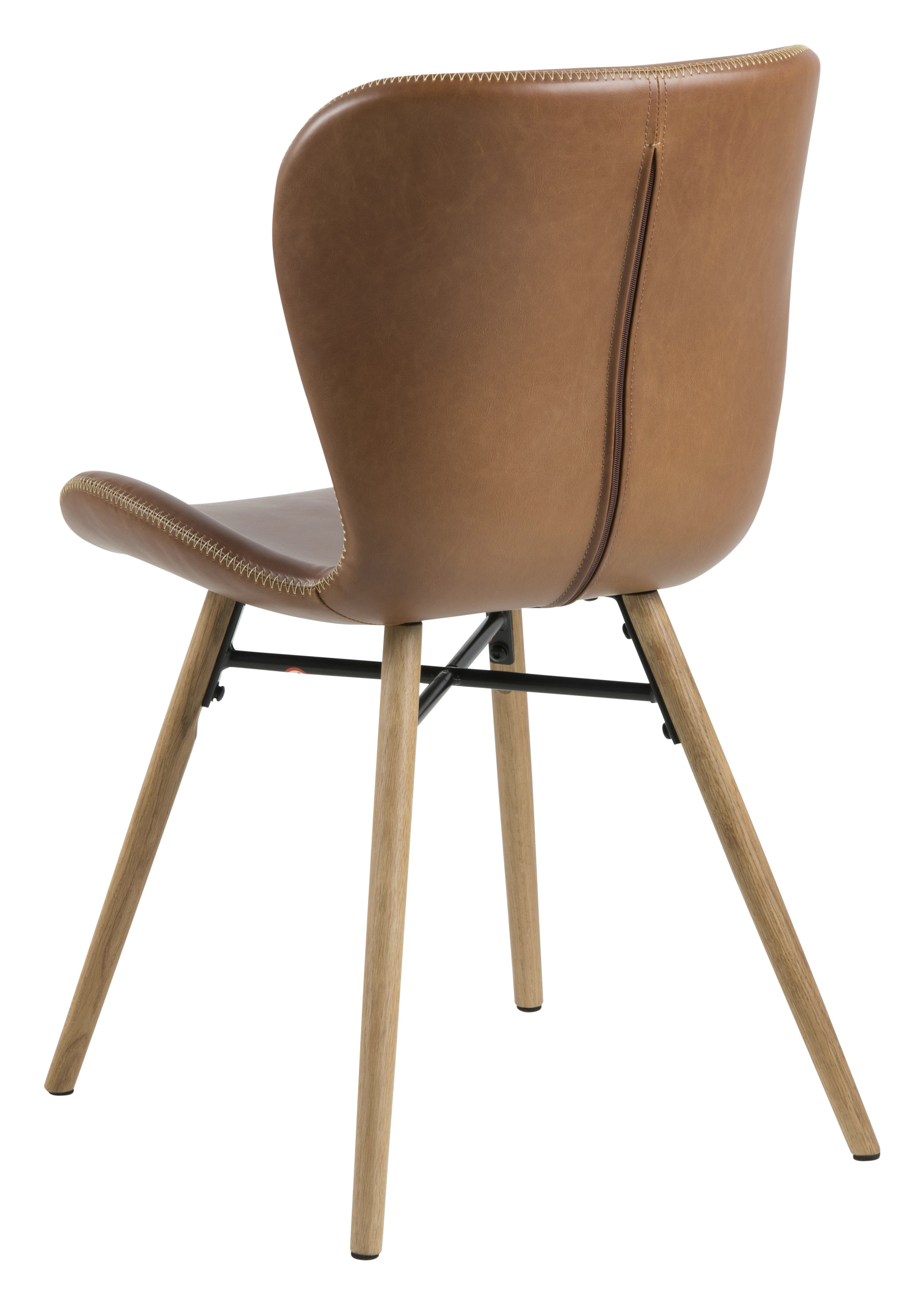 Bendt Eetkamerstoel 'Olle' PU, kleur Cognac