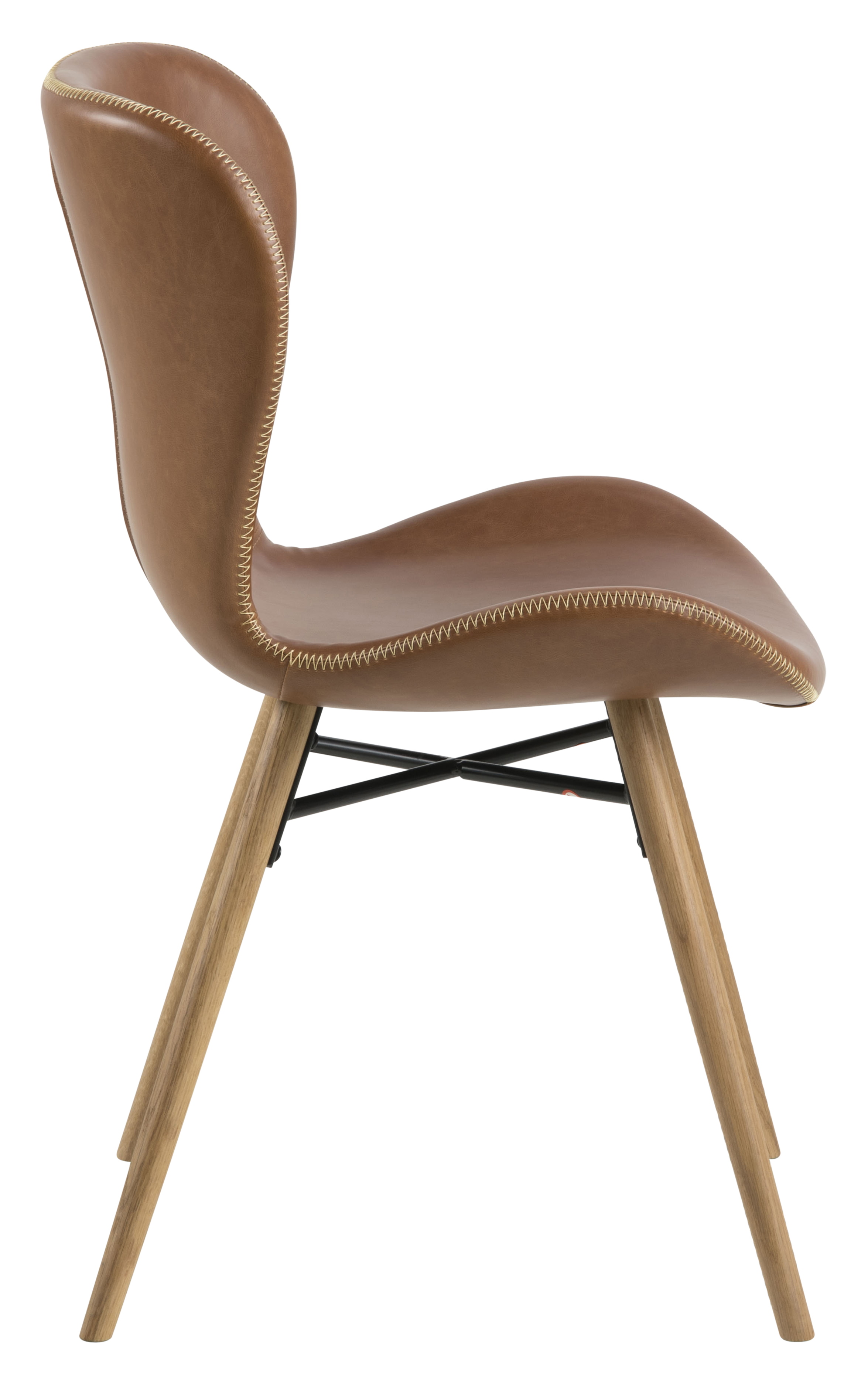 Bendt Eetkamerstoel 'Olle' PU, kleur Cognac