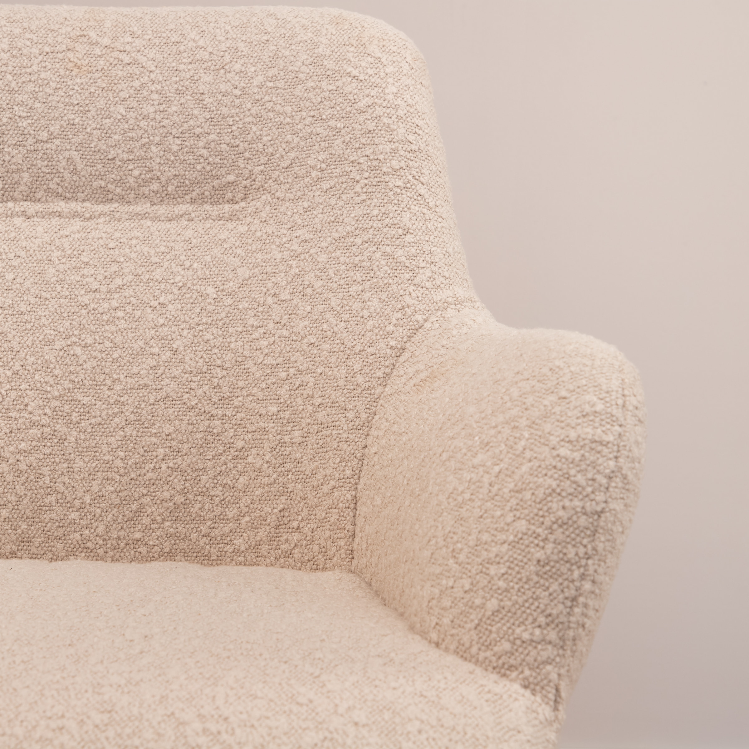 Sohome Draaibare Eetkamerstoel 'Aimée' Bouclé, kleur Beige