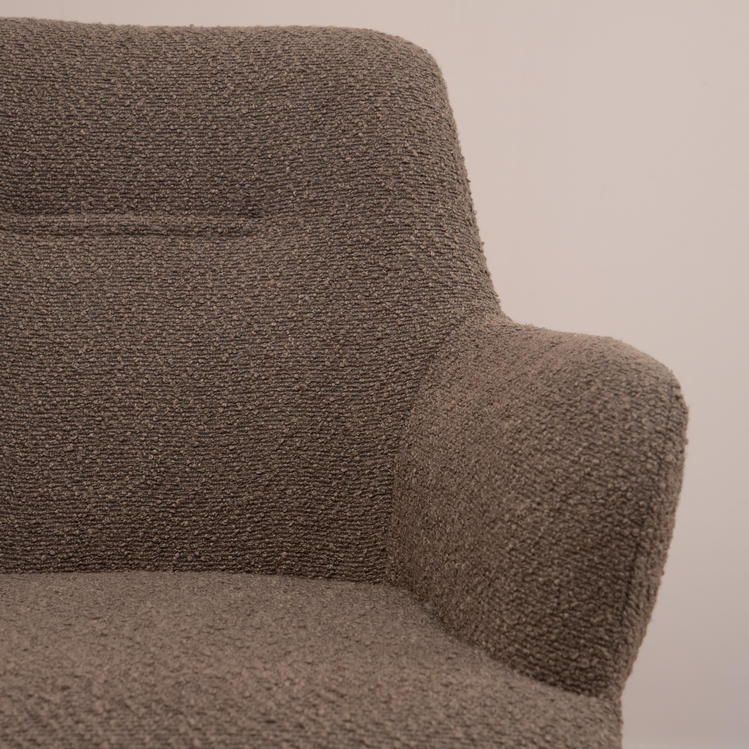 Sohome Draaibare Eetkamerstoel 'Aimée' Bouclé, kleur Bruin