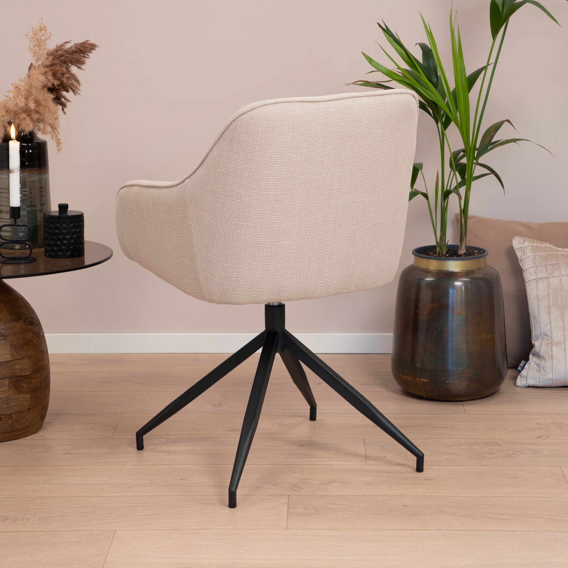 Sohome Draaibare Eetkamerstoel 'Loa' kleur Beige