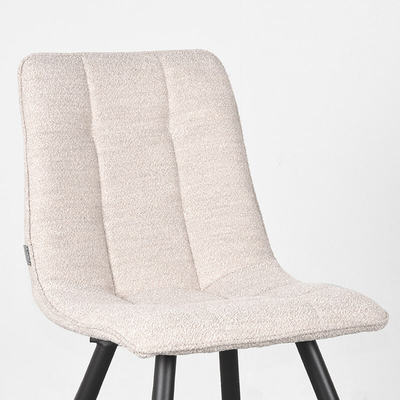 LABEL51 Eetkamerstoel 'Jelt' Bouclé, kleur Naturel