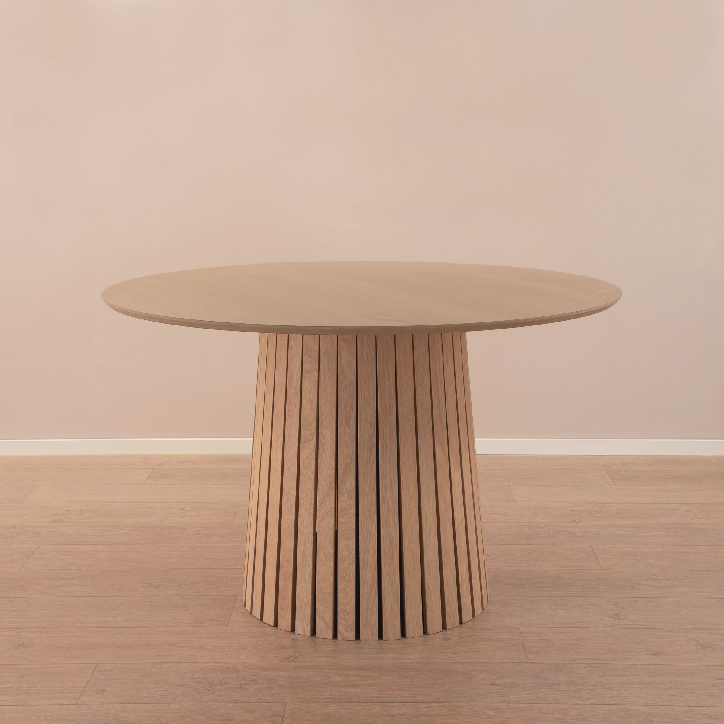 Sohome Ronde Eettafel 'Olivier' Eiken, 120cm, kleur Whitewash